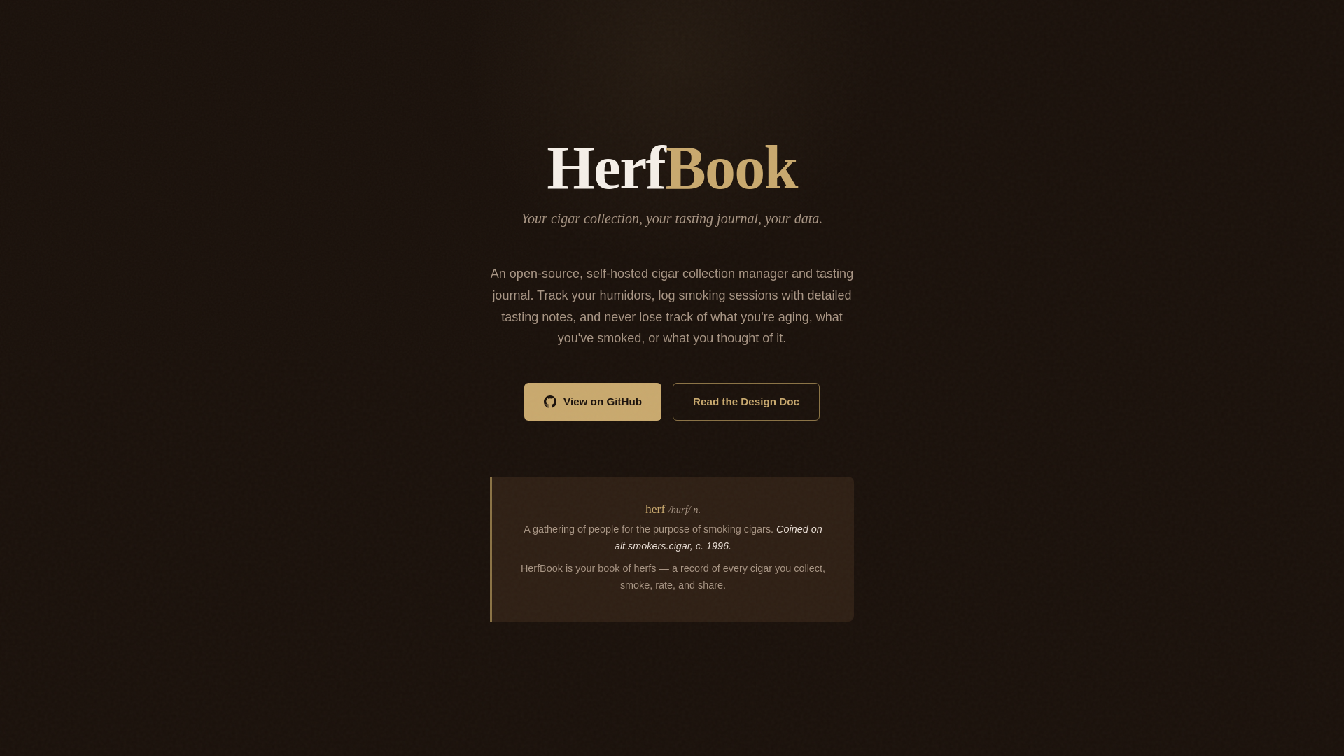website screenshot of https://herfbook.app/