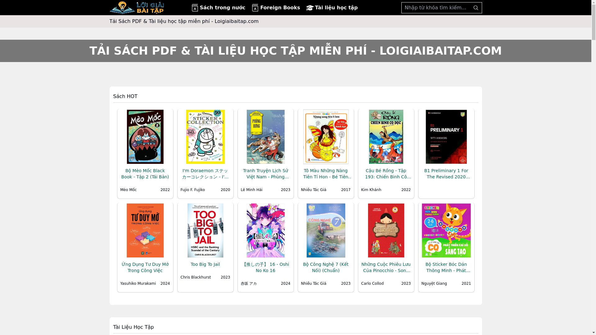 website screenshot of https://loigiaibaitap-com.pages.dev/