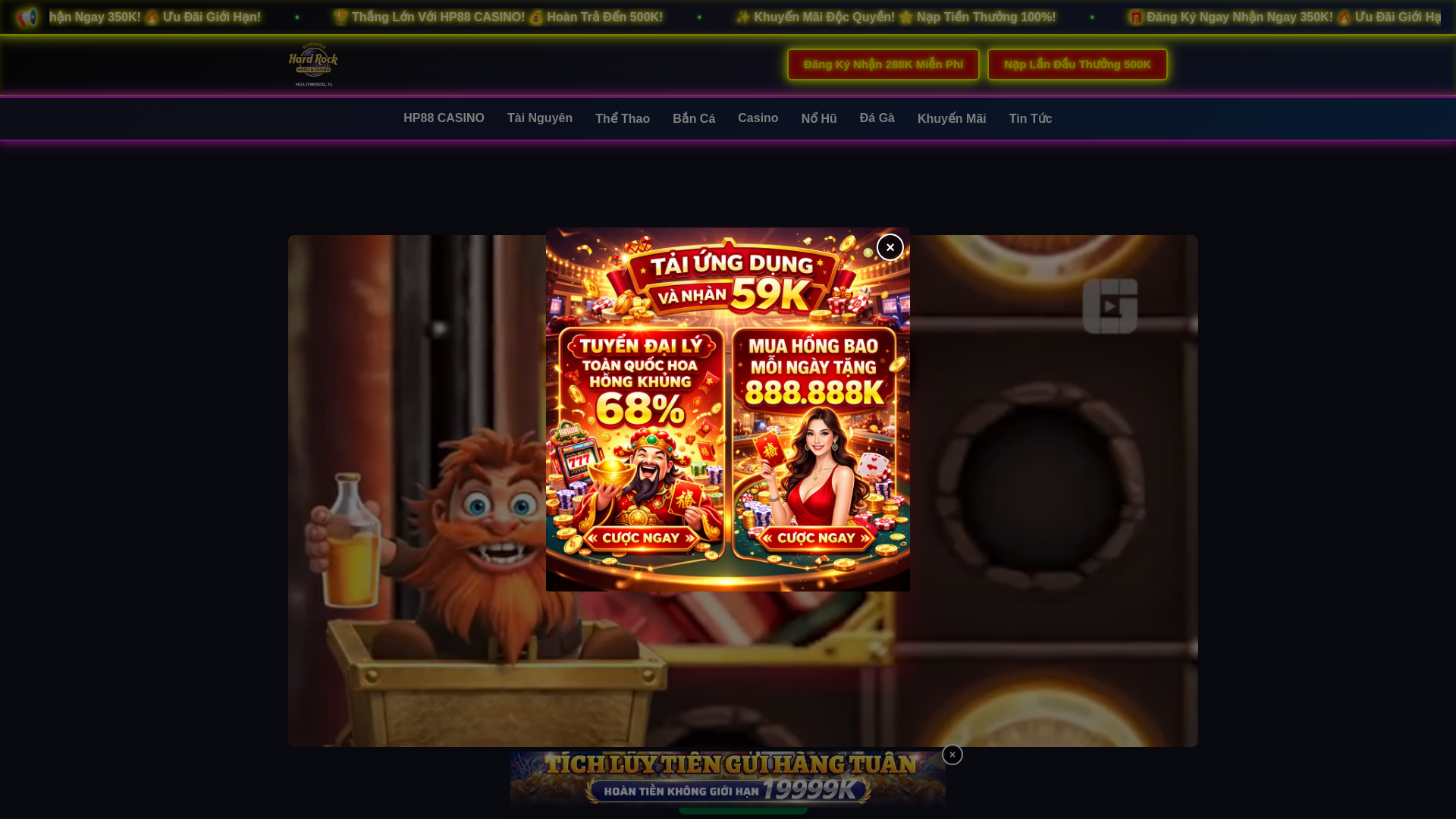 website screenshot of https://hp88casinovn.com