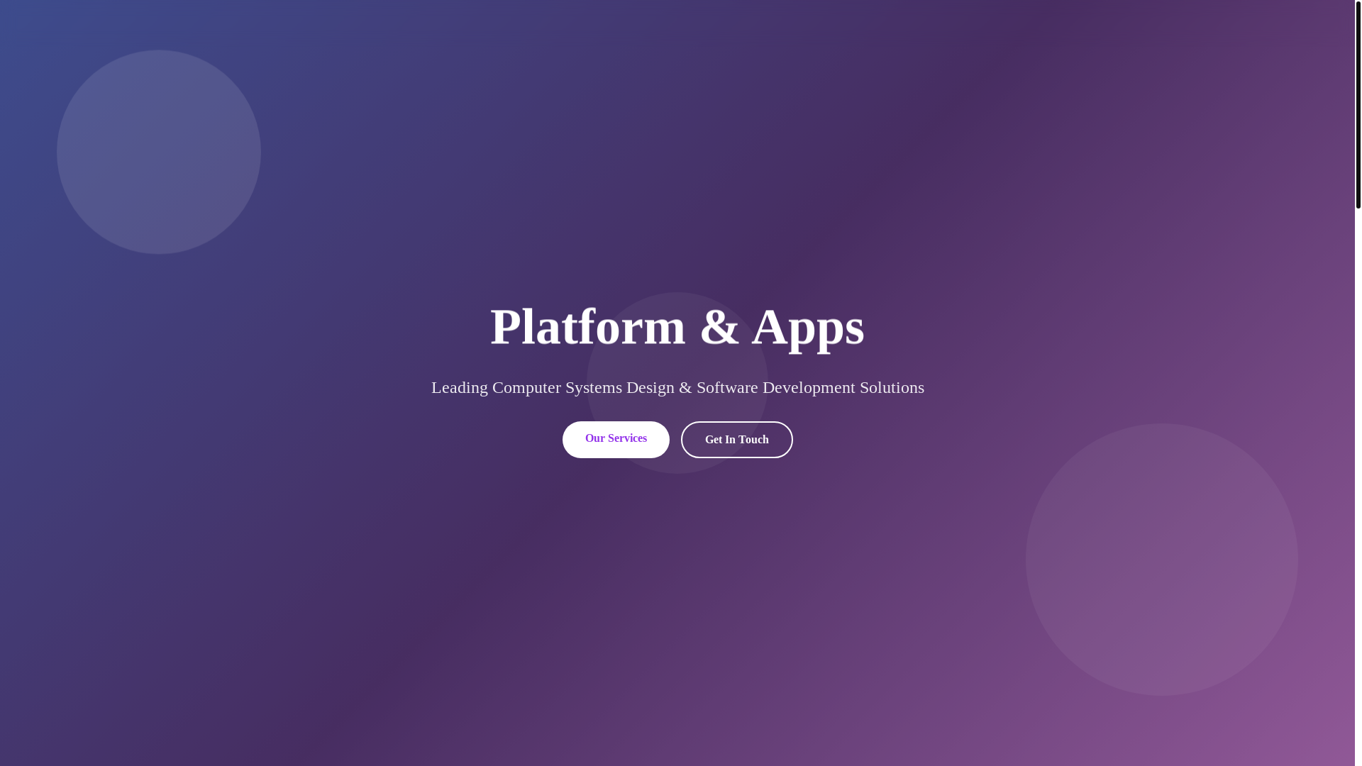 website screenshot of https://platformandapps.com/
