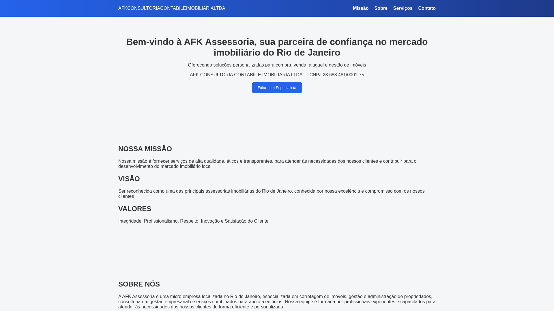 website screenshot of https://afkconsultoriacontabileimobiliarialtda.website/