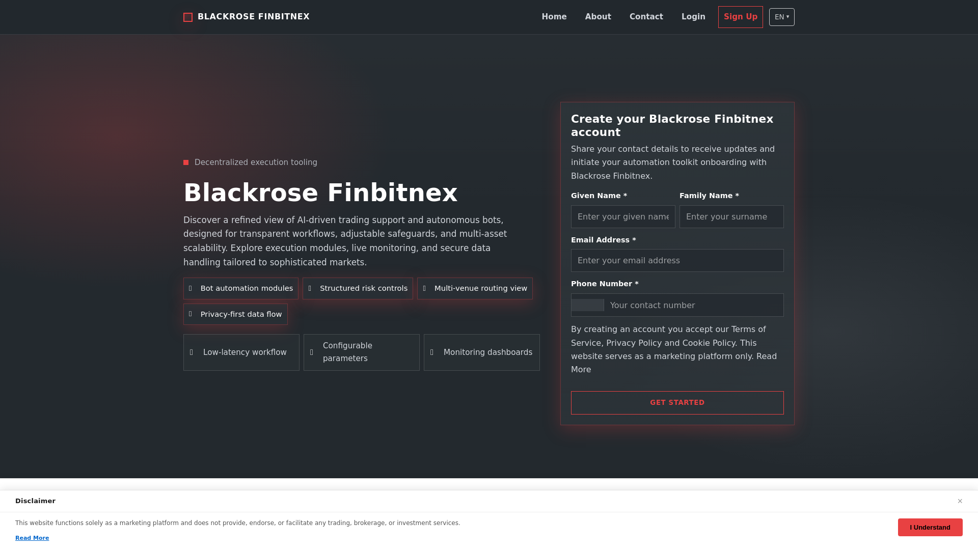 website screenshot of https://blackrose-finbitnex-site.pages.dev/