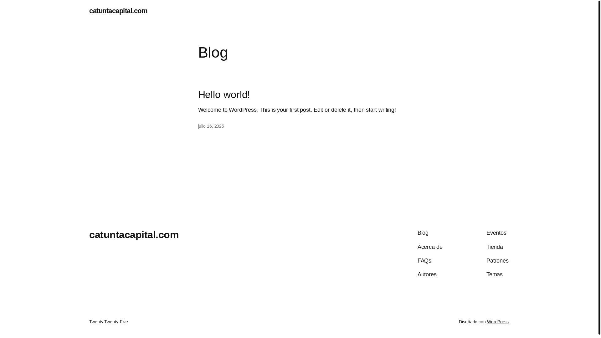 website screenshot of https://catuntacapital.com/