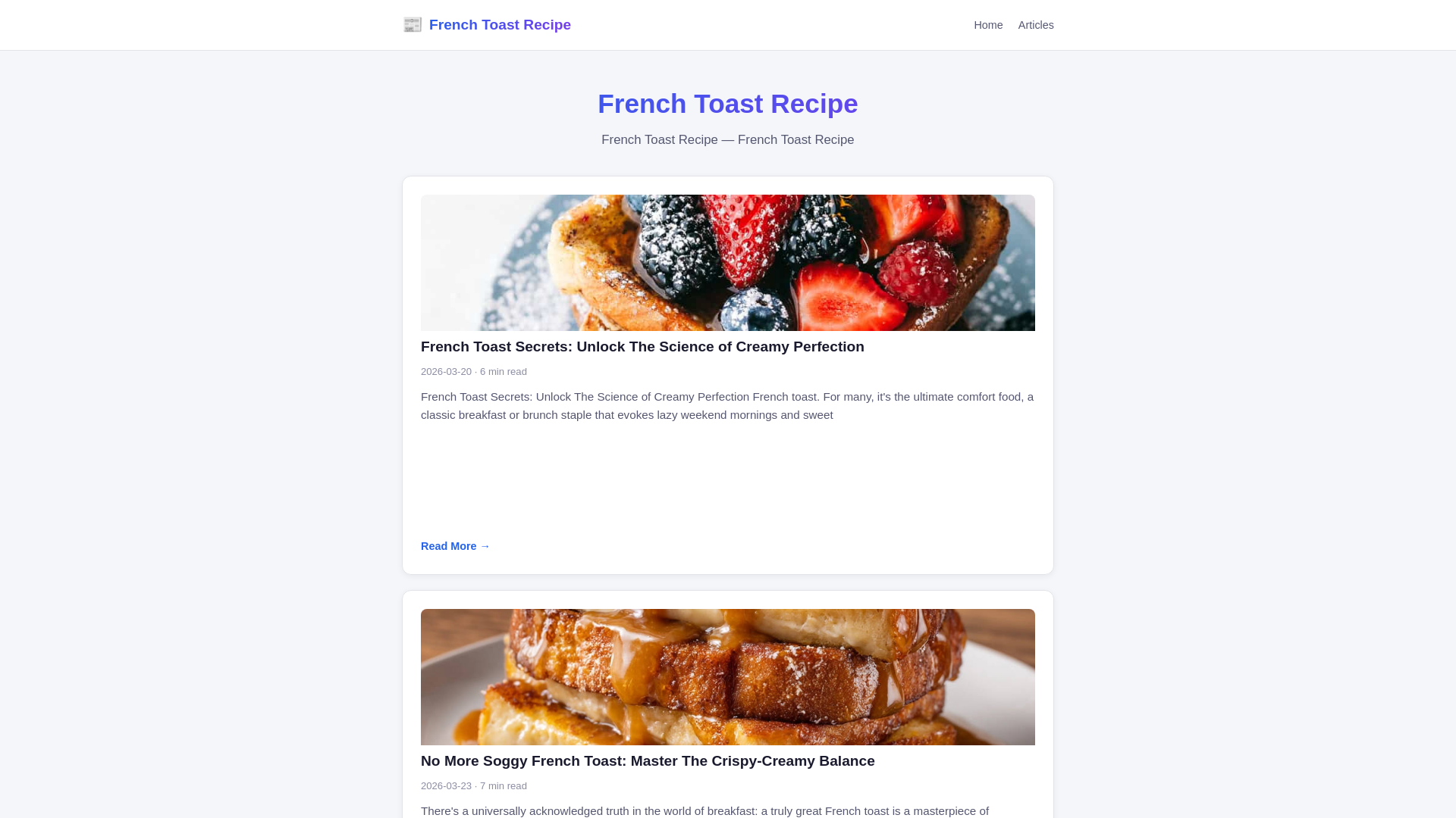 website screenshot of https://french-toast-recipe.pages.dev/