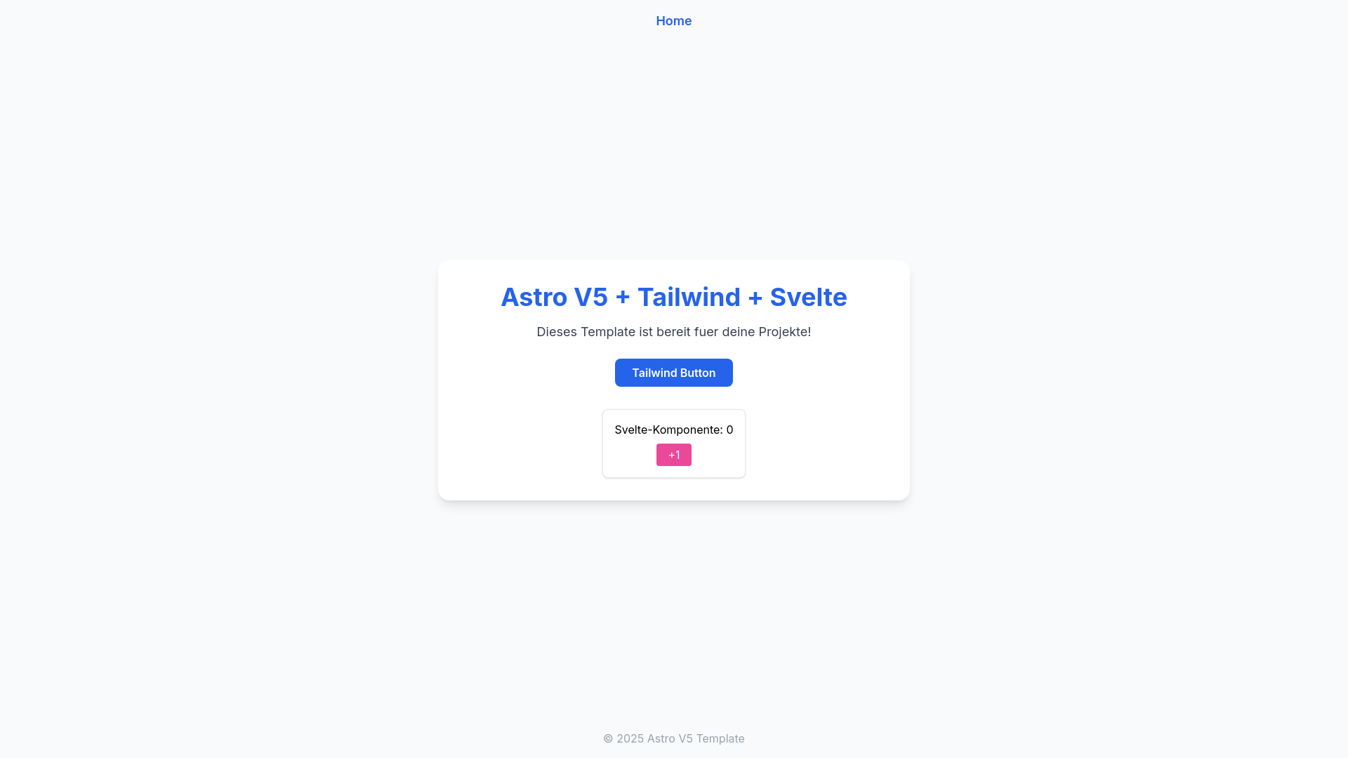 website screenshot of https://astro-v5-template.pages.dev/