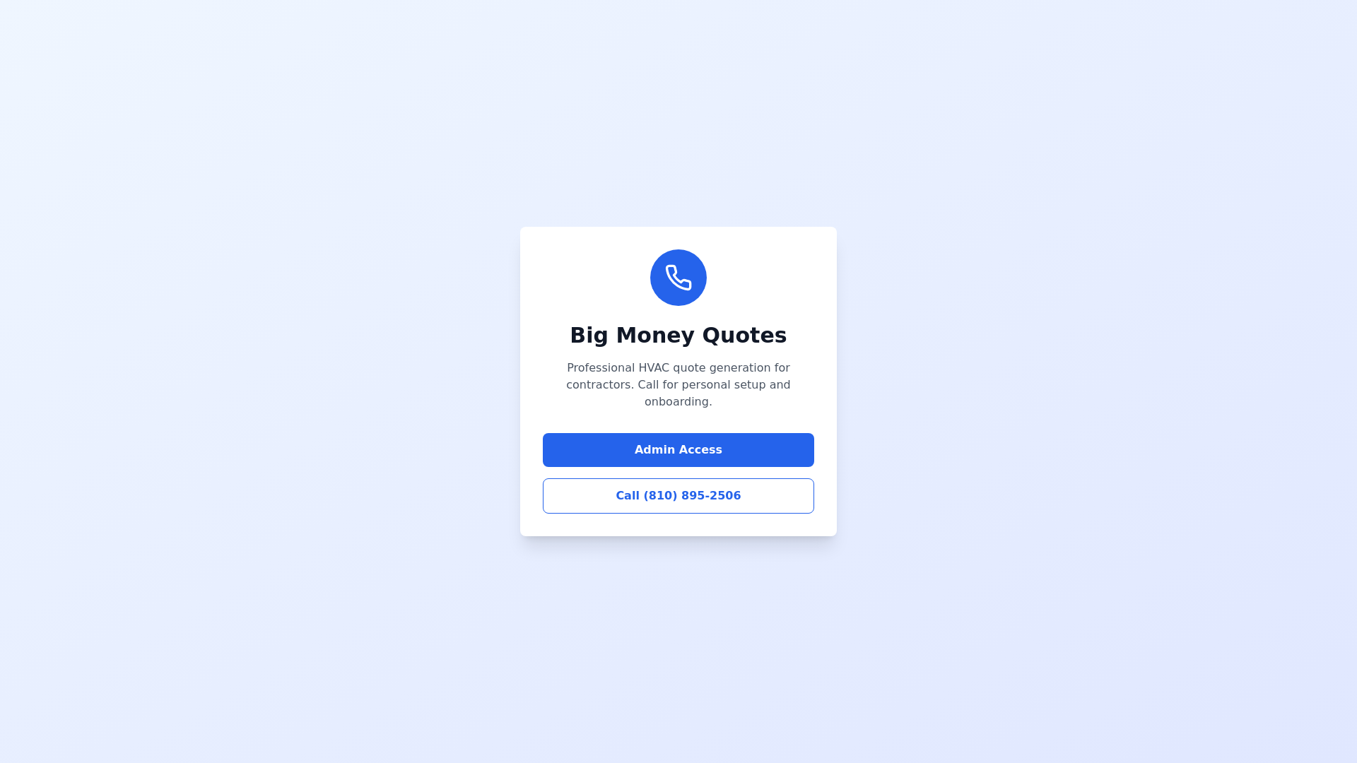 website screenshot of https://bigmoneyquotes.app/
