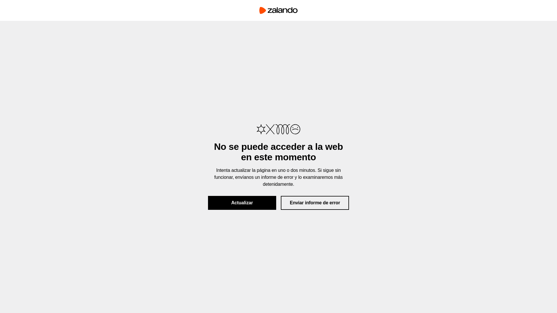 website screenshot of https://www.zalando.es