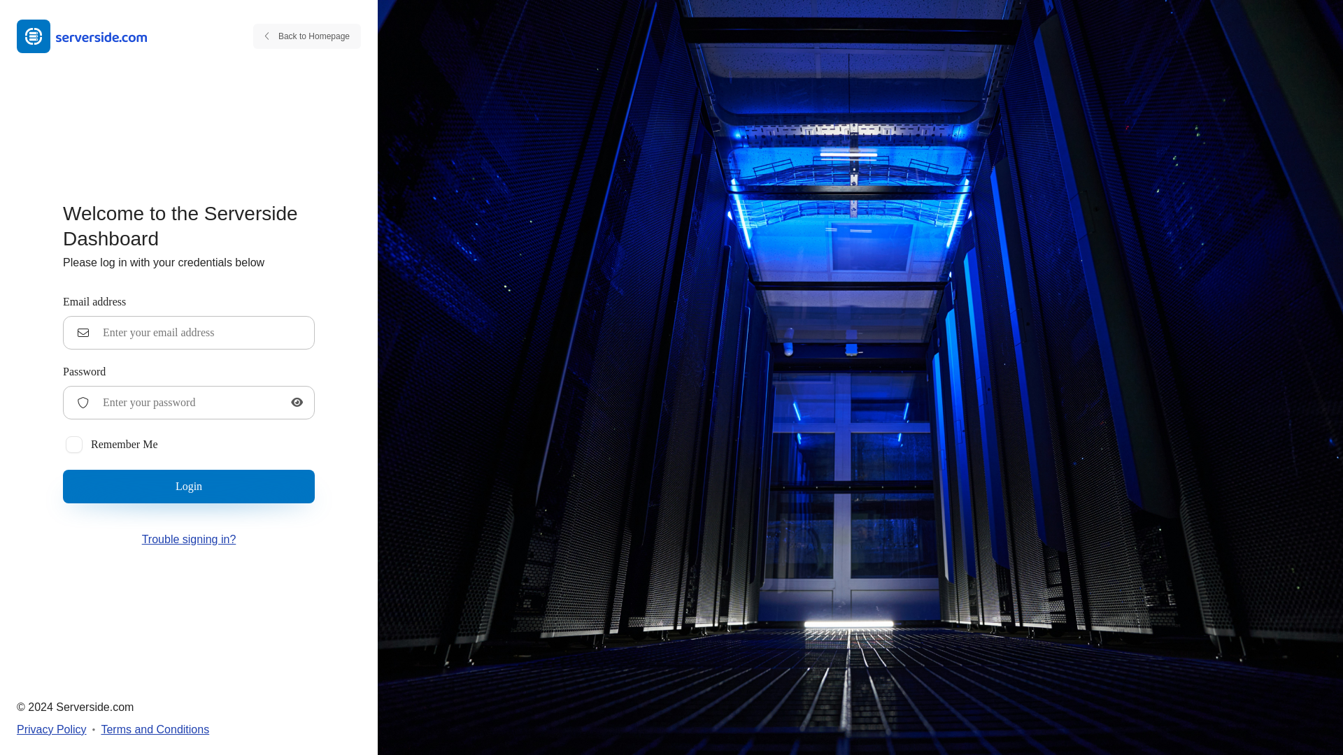 website screenshot of https://serverside-panel.pages.dev/
