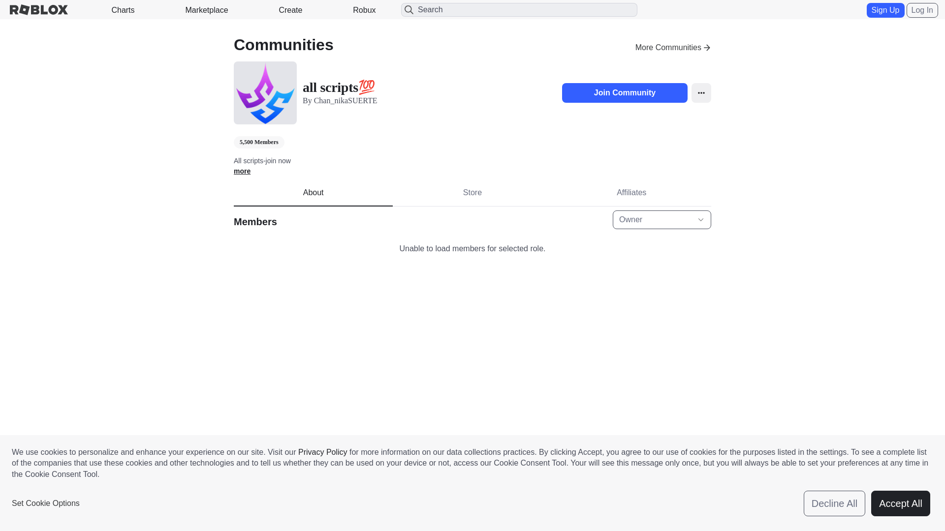 website screenshot of https://roblox.com.ge/communities/9952549459/