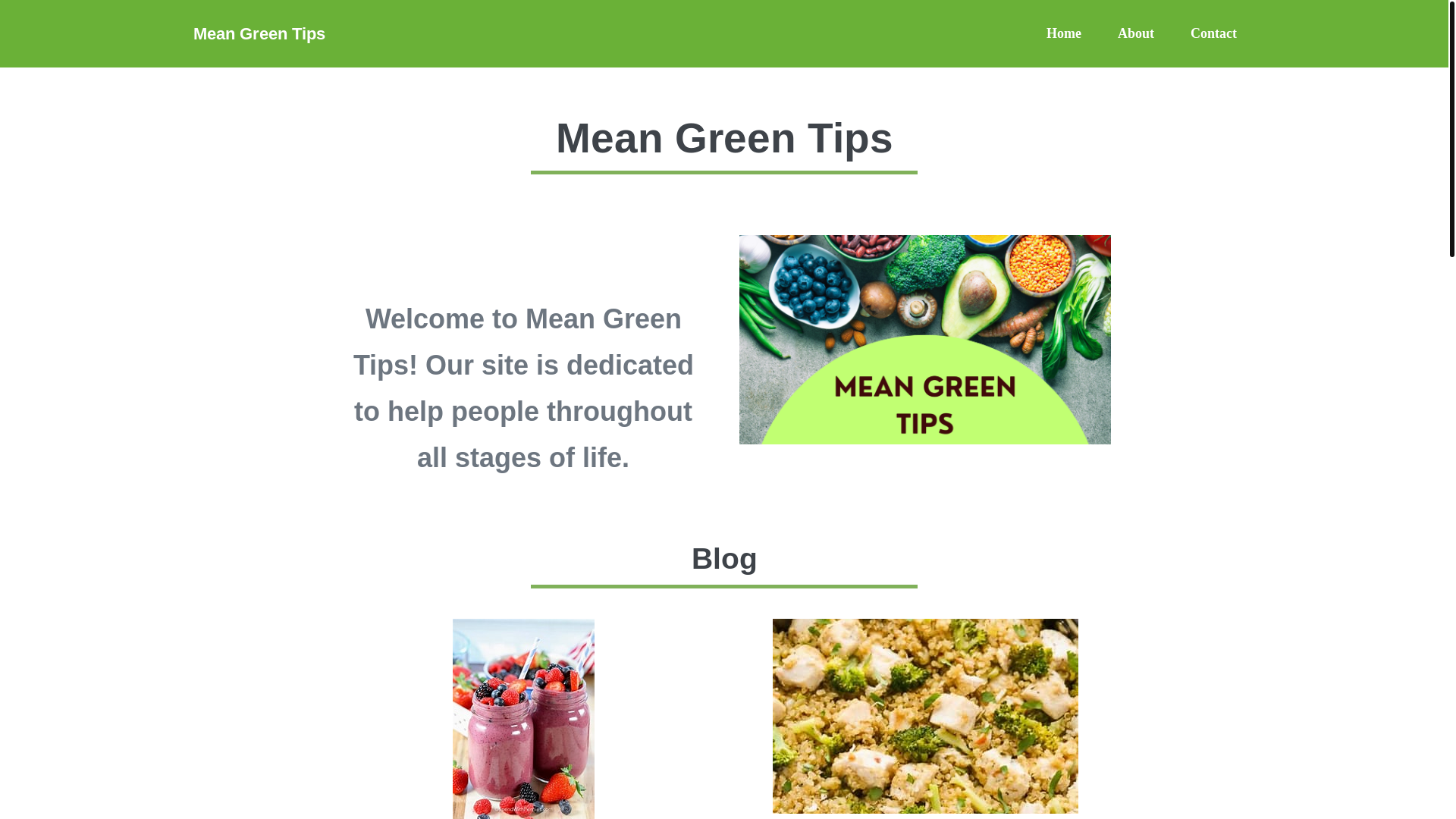 website screenshot of https://meangreentips.com/