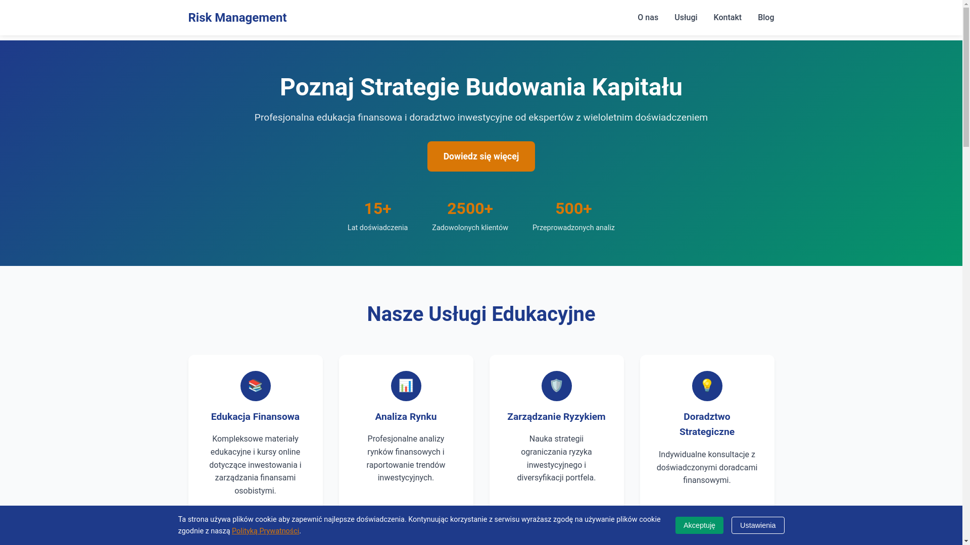 website screenshot of https://riskmanagement.sbs/