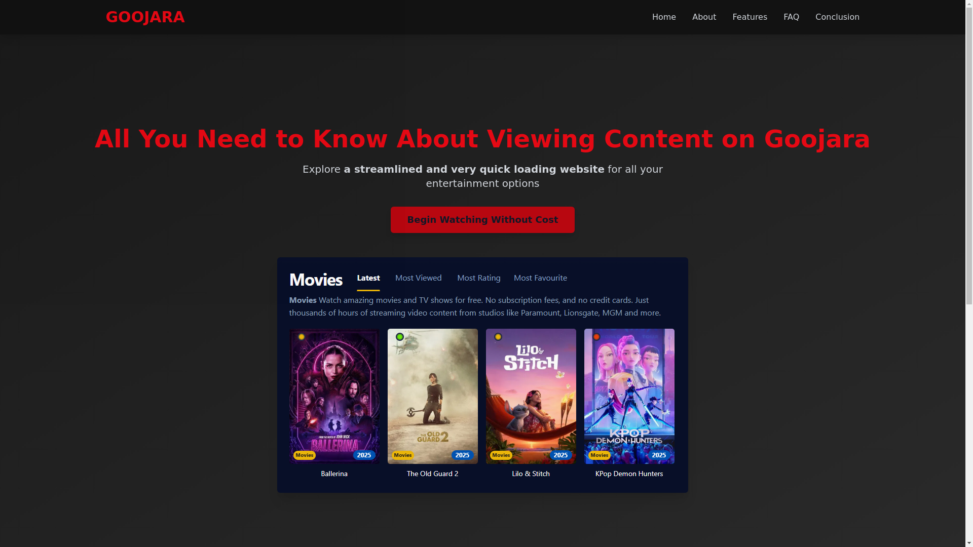 website screenshot of https://goojara-9y46.pages.dev/