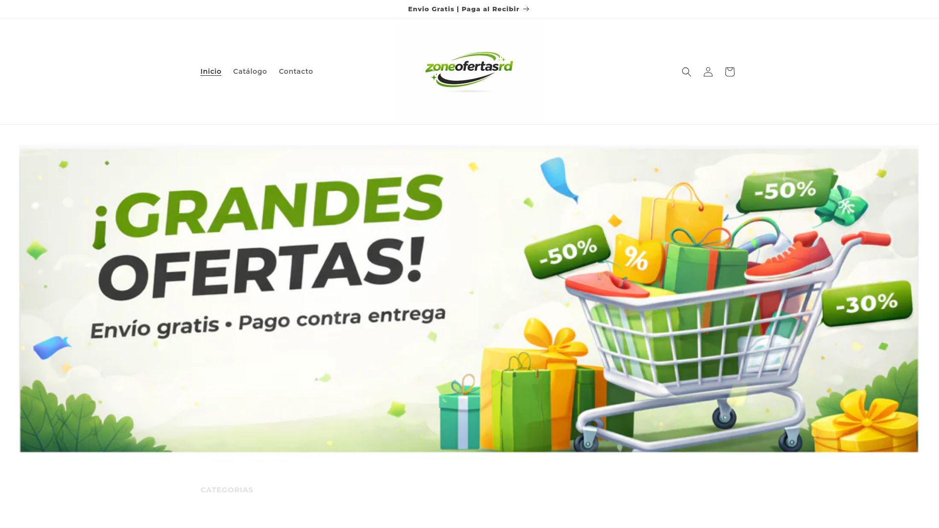 website screenshot of https://zoneofertasrd.com/