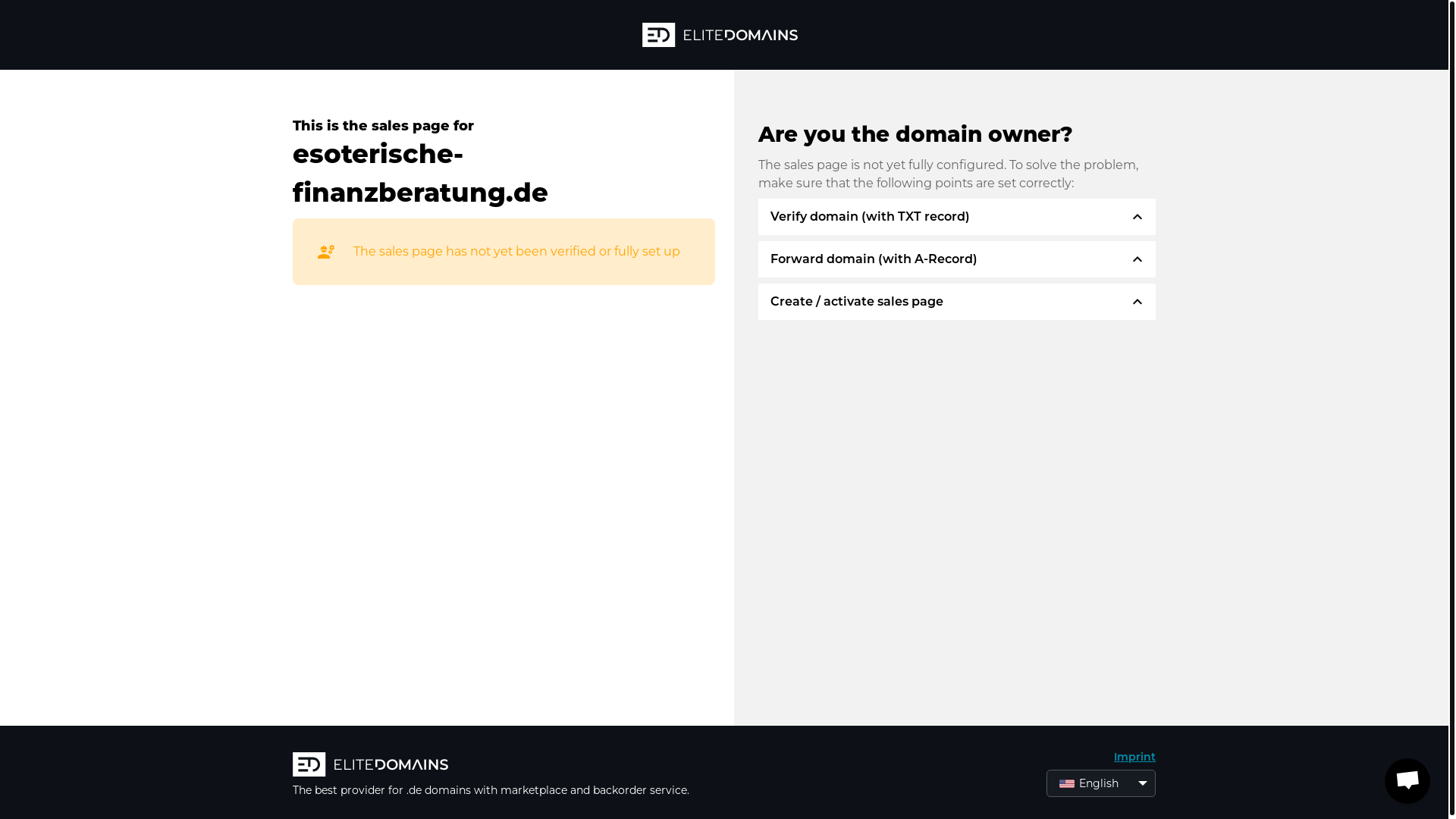 website screenshot of https://esoterische-finanzberatung.de/
