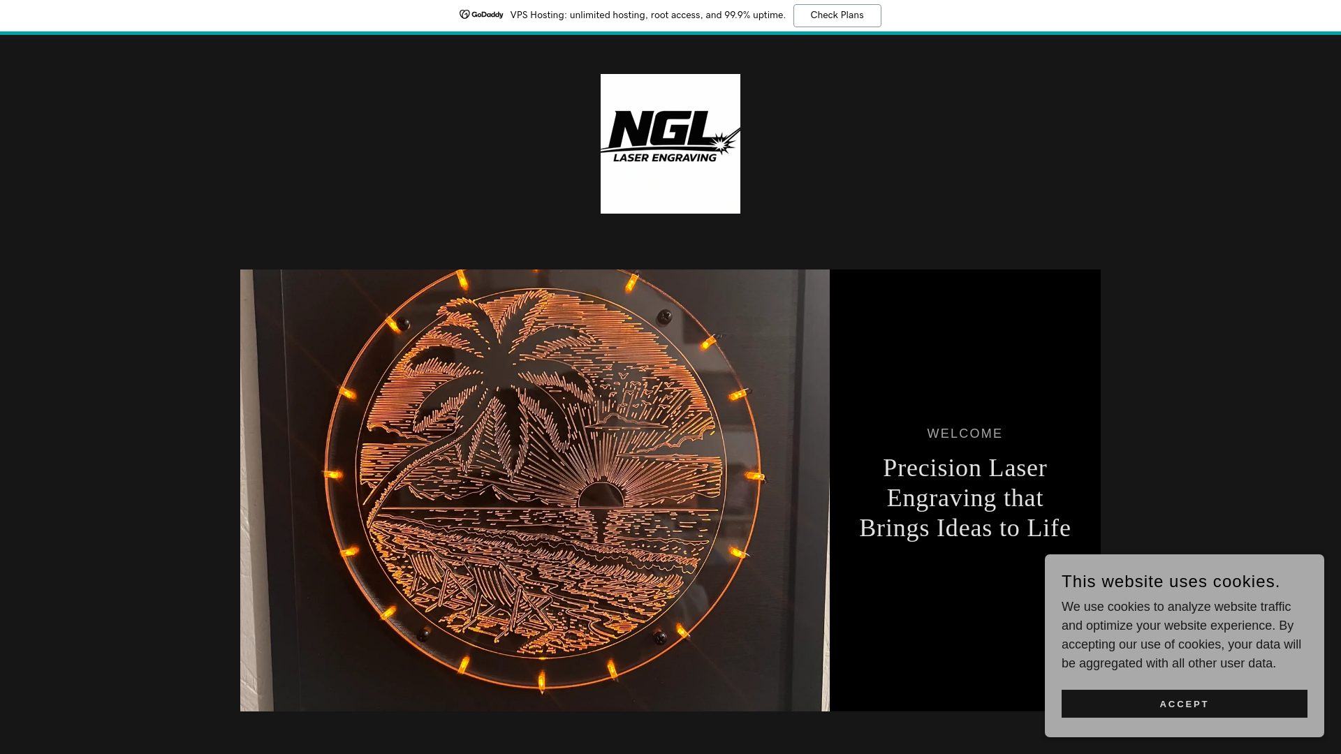 website screenshot of https://ngllaserengraving.com/