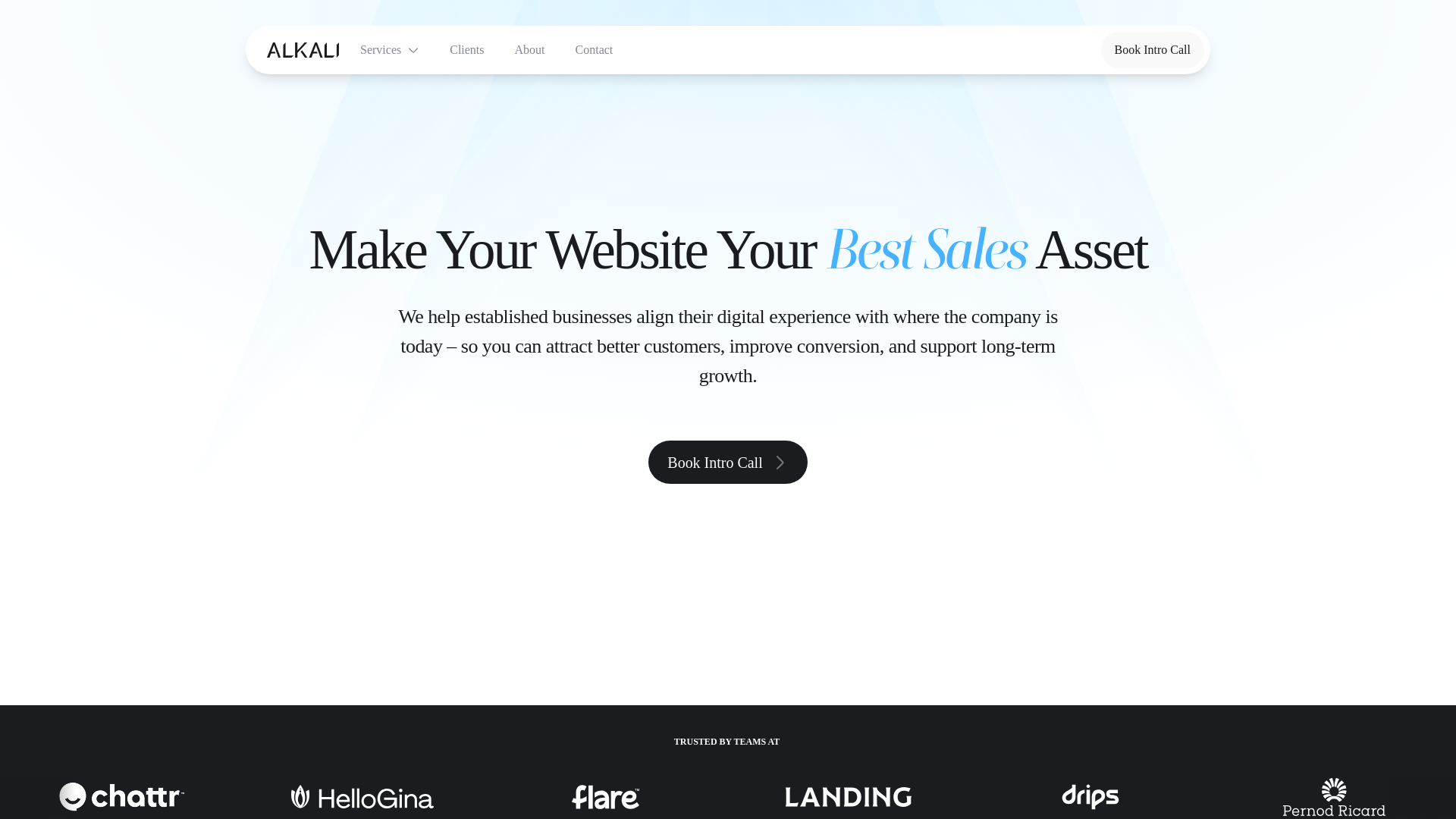 website screenshot of https://talentrecruits.shop