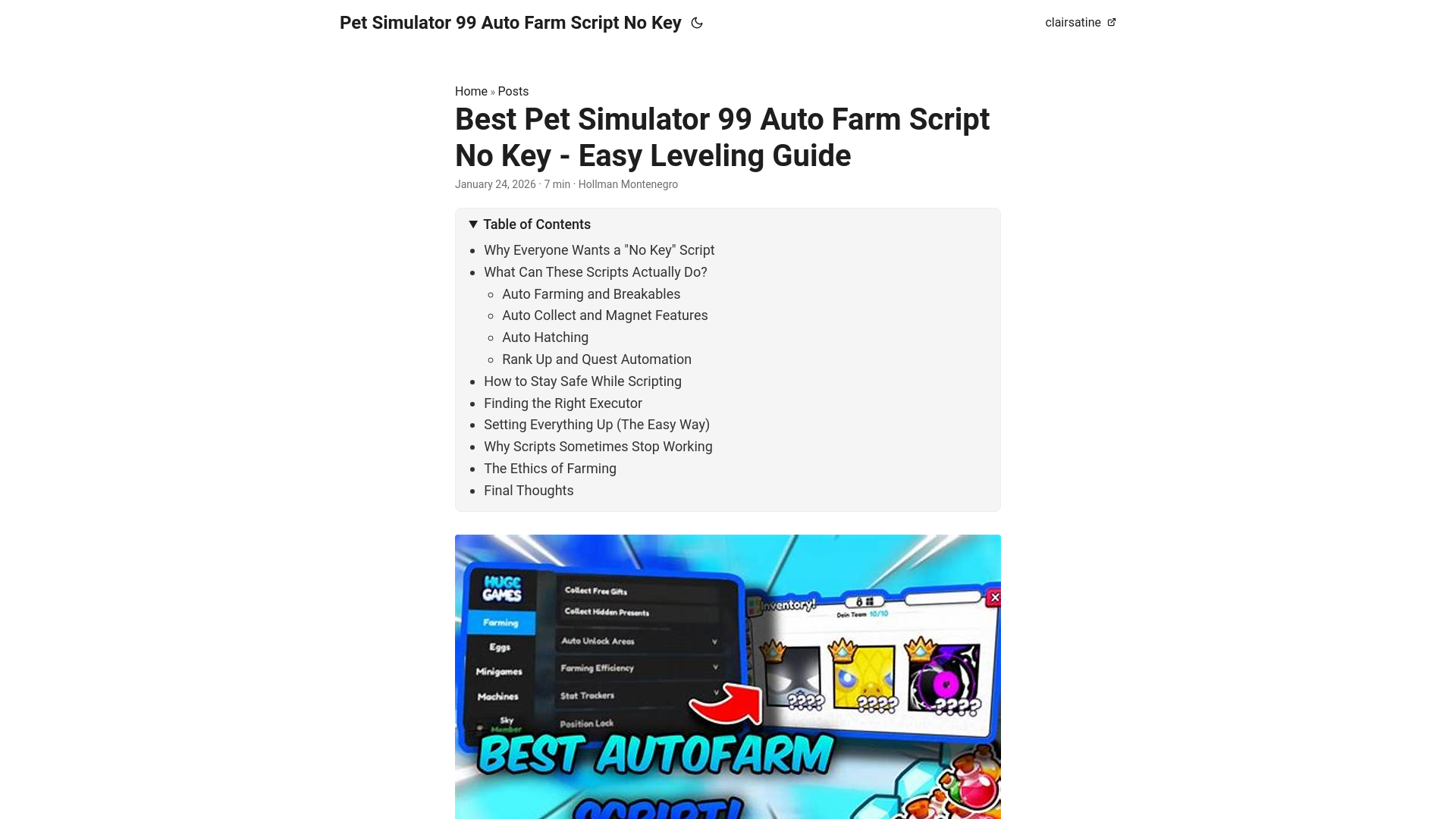 website screenshot of https://petsimulator99autofarmscriptnokey.pages.dev/