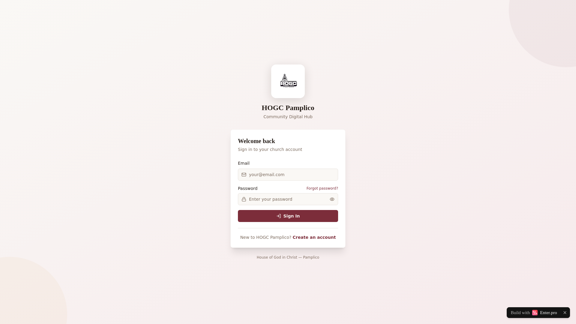 website screenshot of https://hogcpamplicoconnect.online/