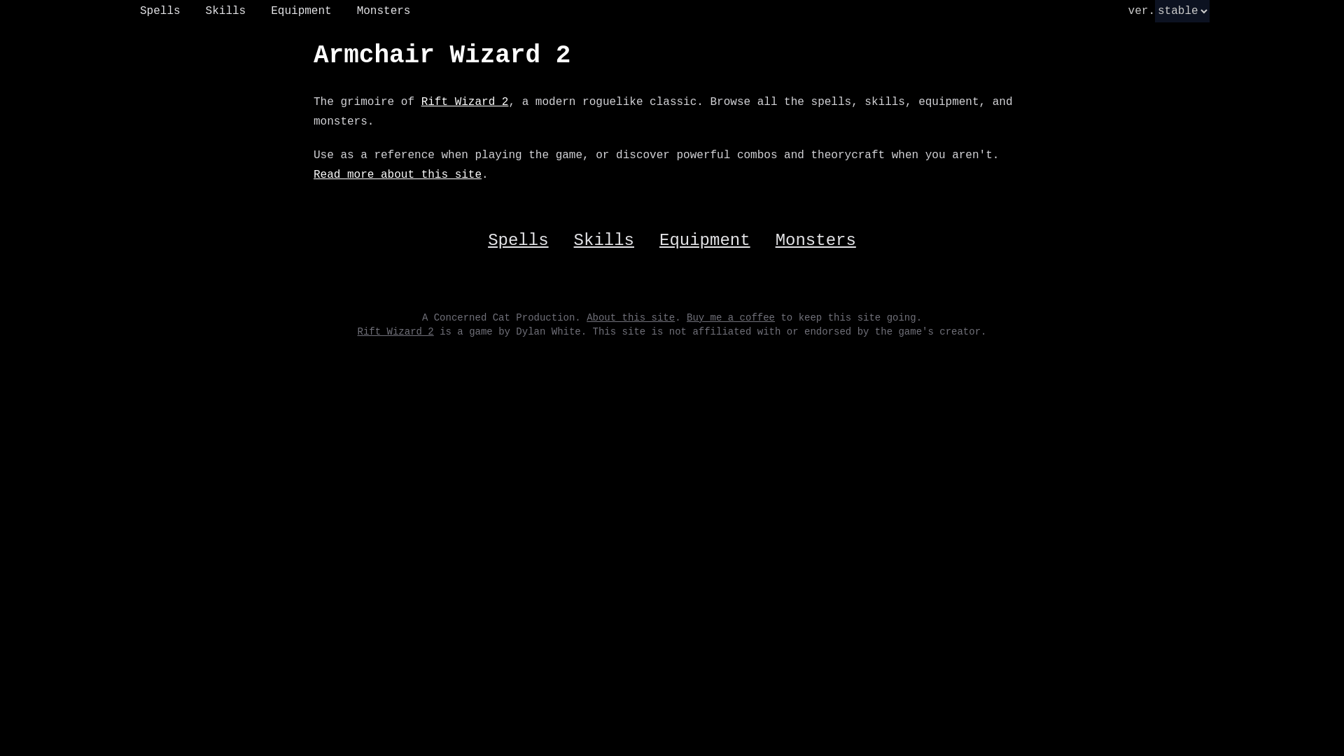 website screenshot of https://armchair-wizard-2.pages.dev/