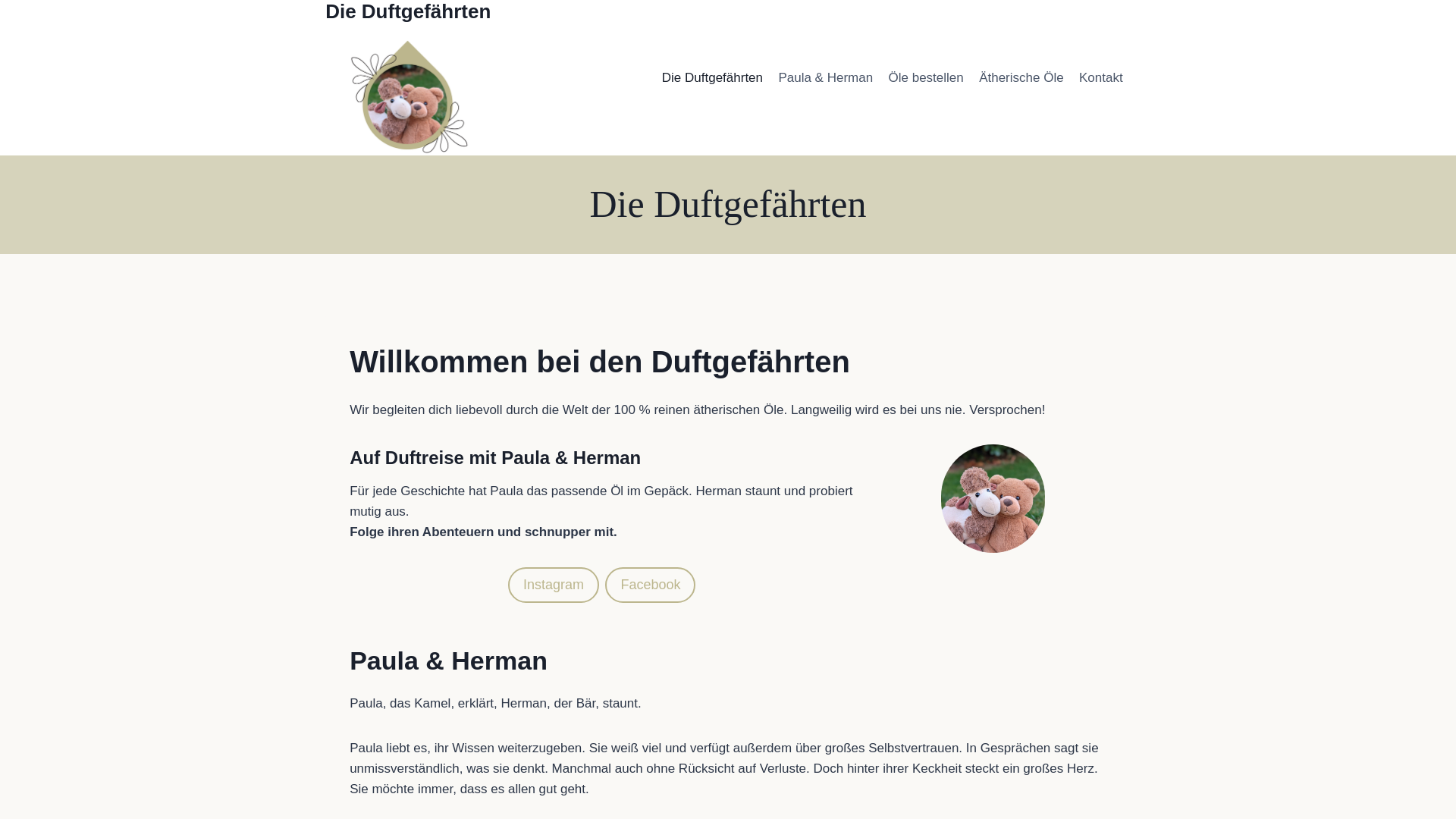 website screenshot of https://dufte-gefaehrten.de