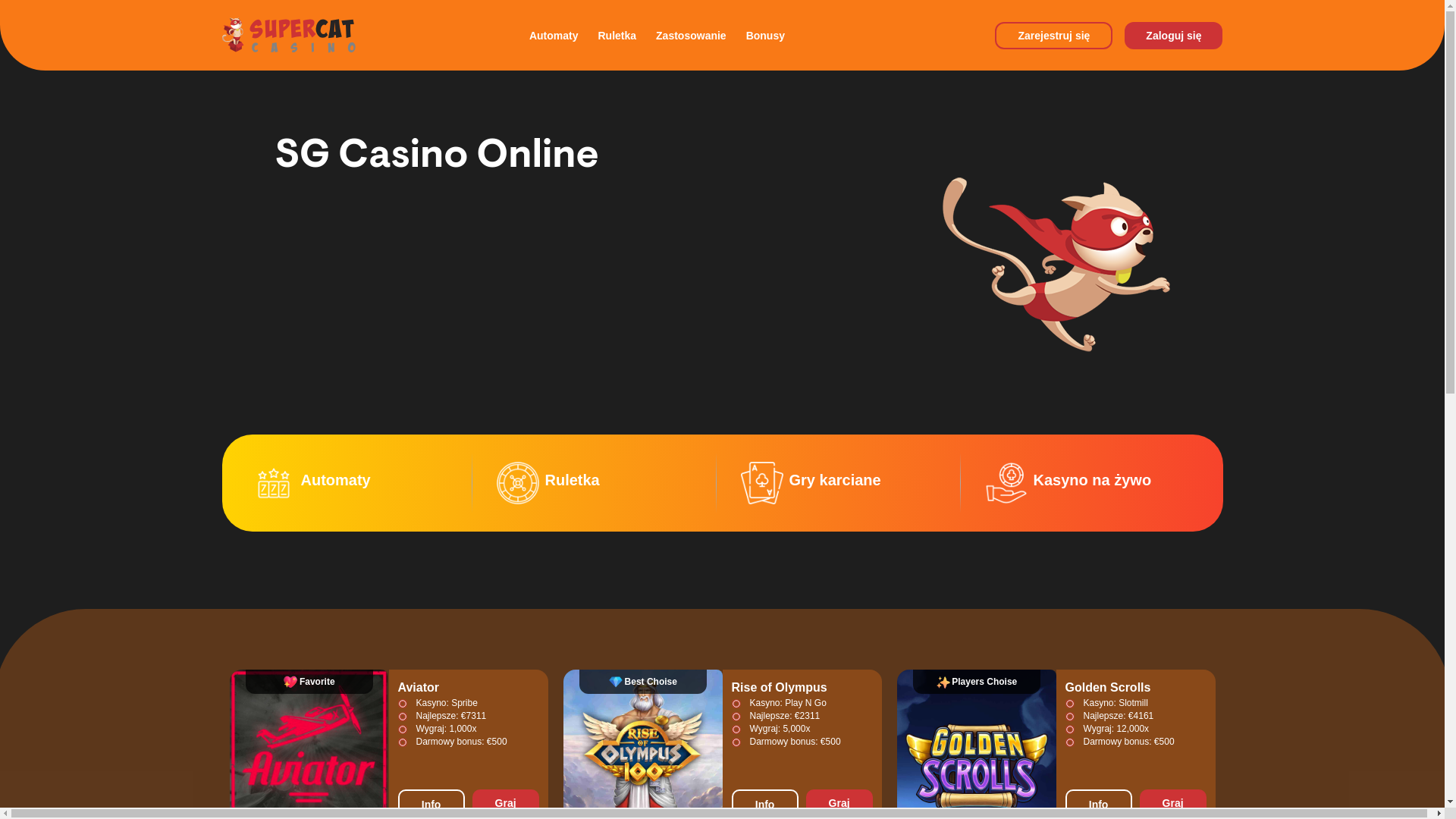 website screenshot of https://sgcasino.org.pl/