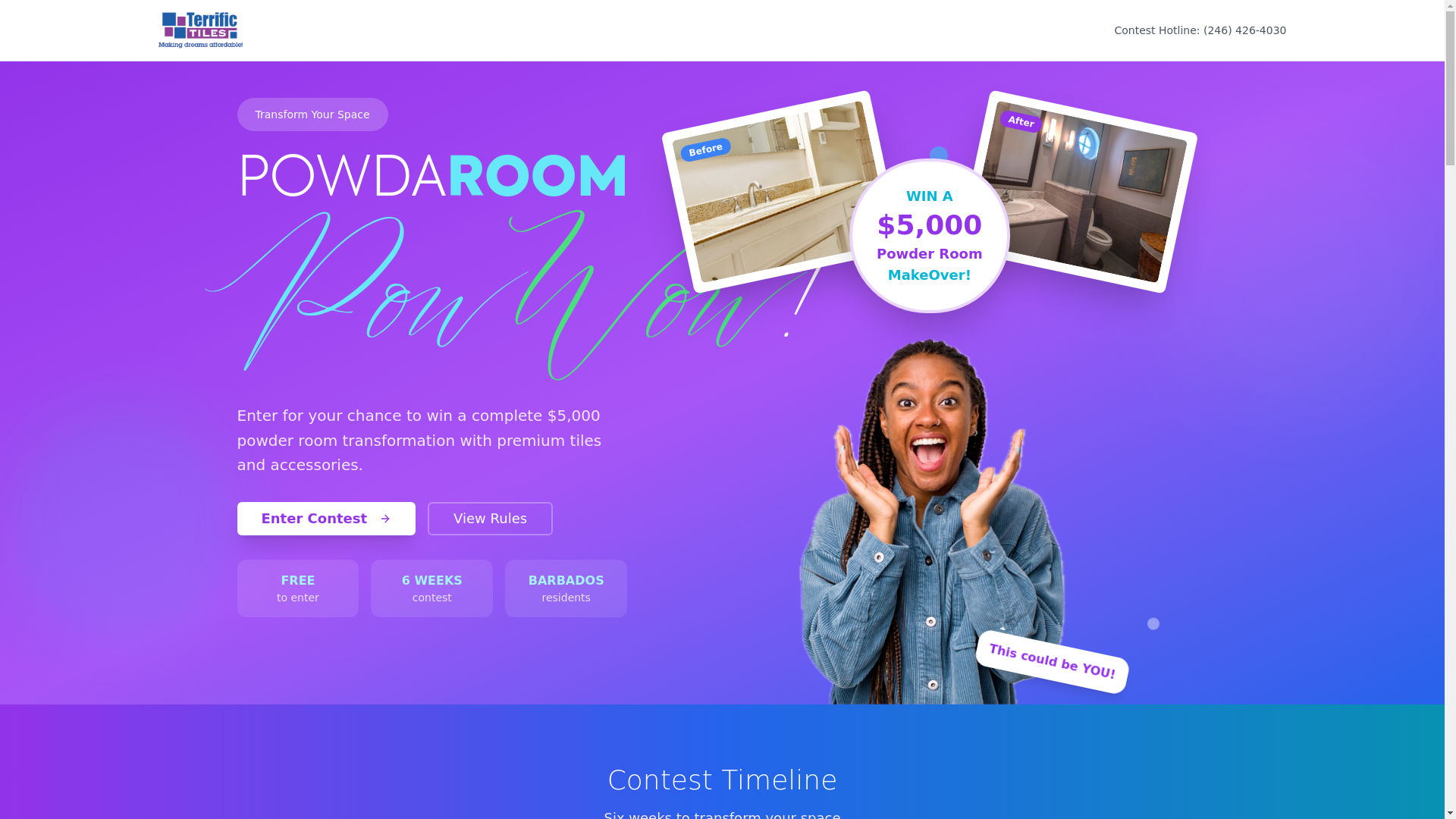 website screenshot of https://powdaroom.com/