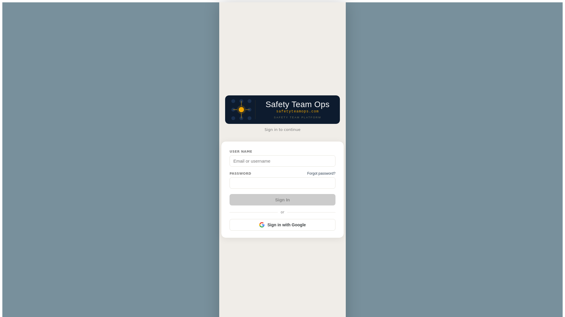 website screenshot of https://safetyteamops.com/