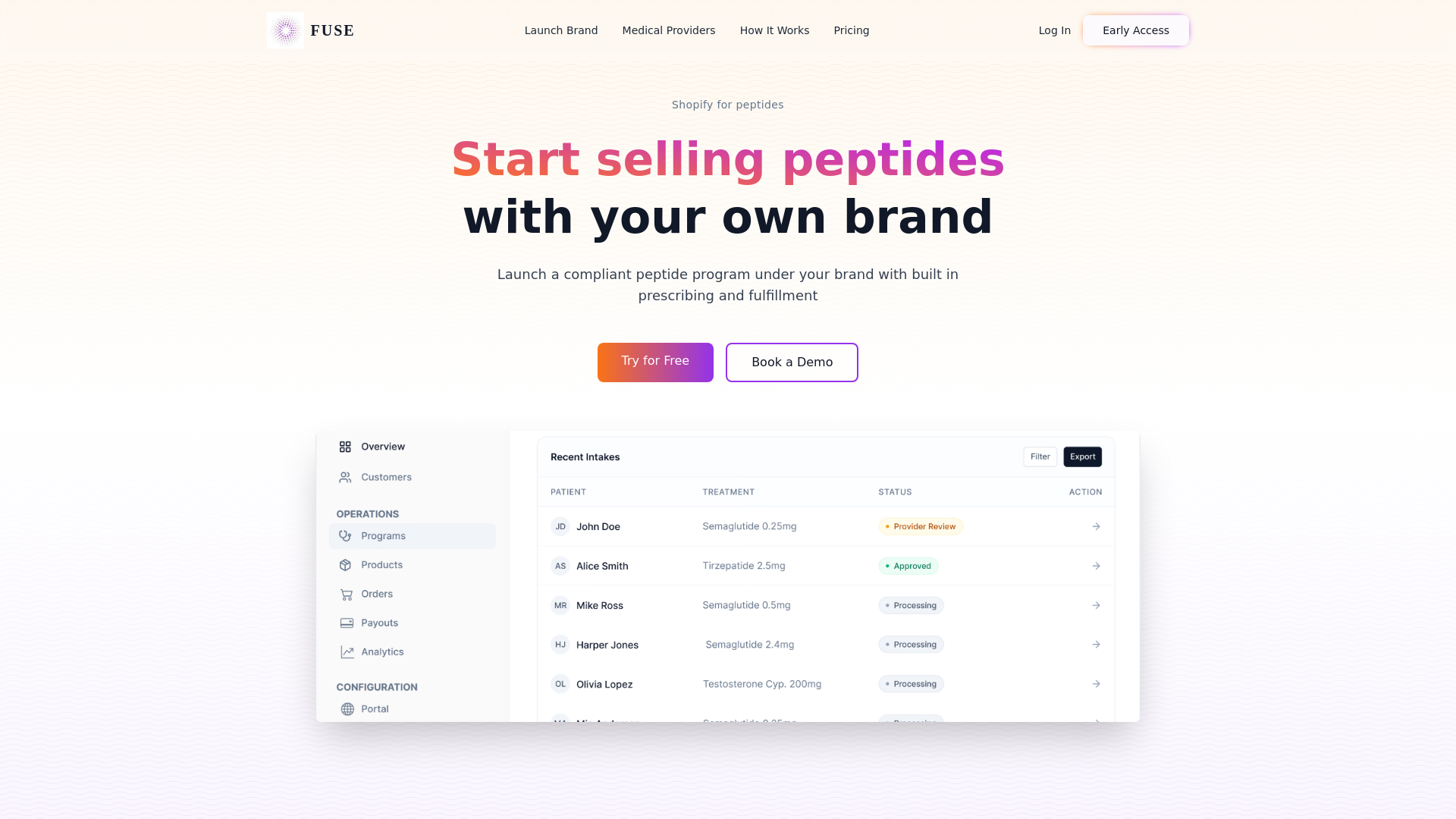 website screenshot of https://fuse-health-dd6866c0.pages.dev/