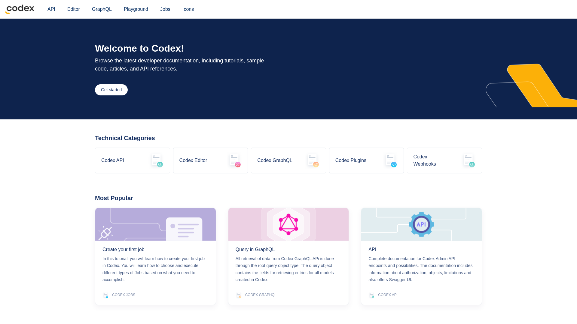 website screenshot of https://codex-docs.pages.dev/