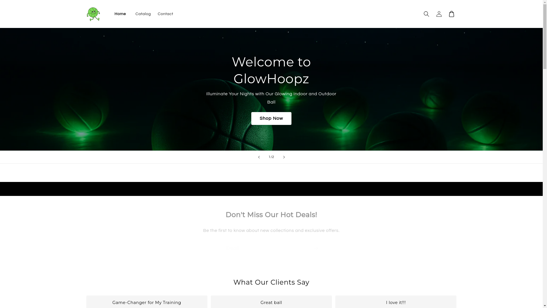 website screenshot of https://illuminatehoopz.store/