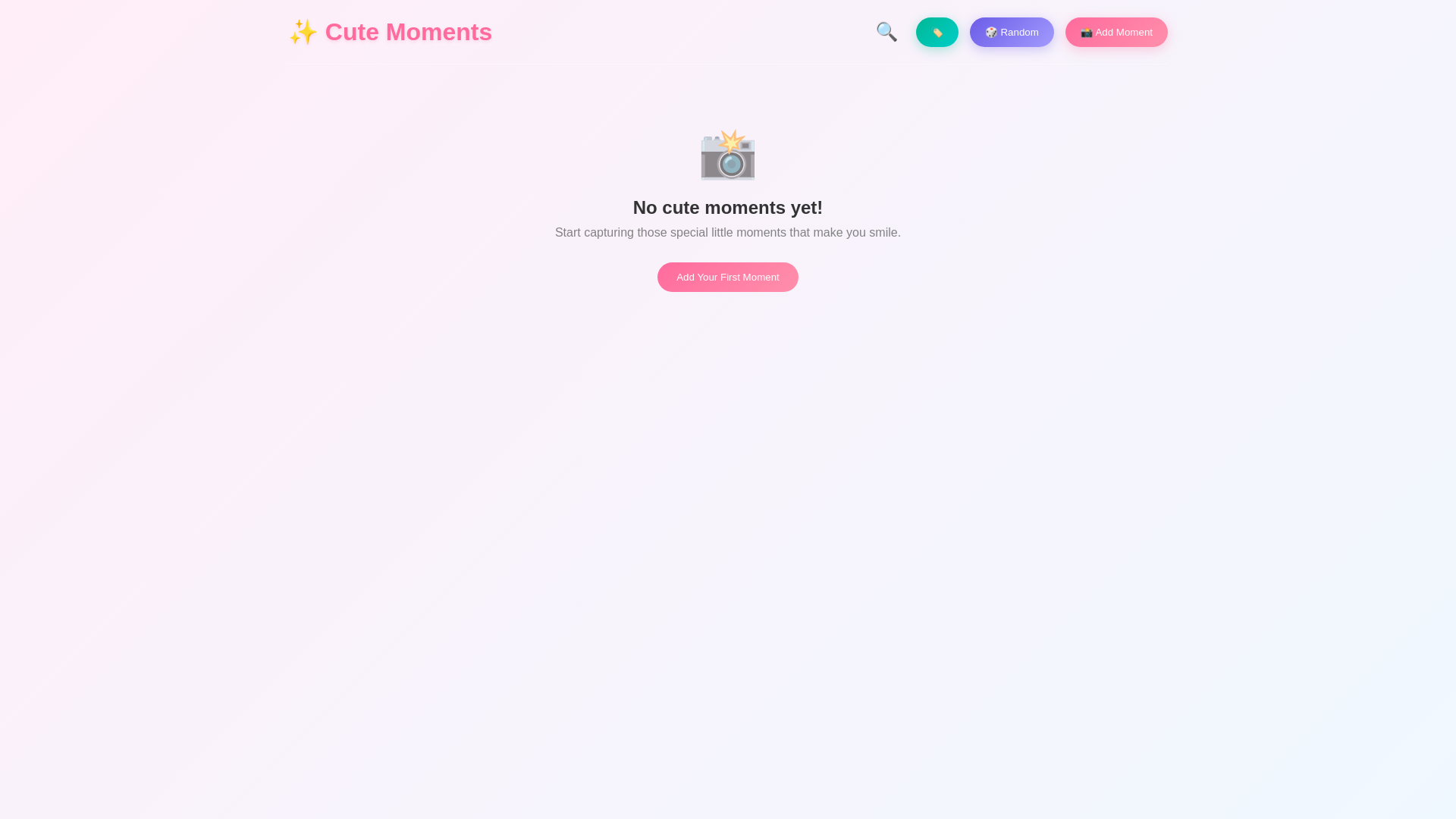 website screenshot of https://cute-moments-collector.pages.dev/