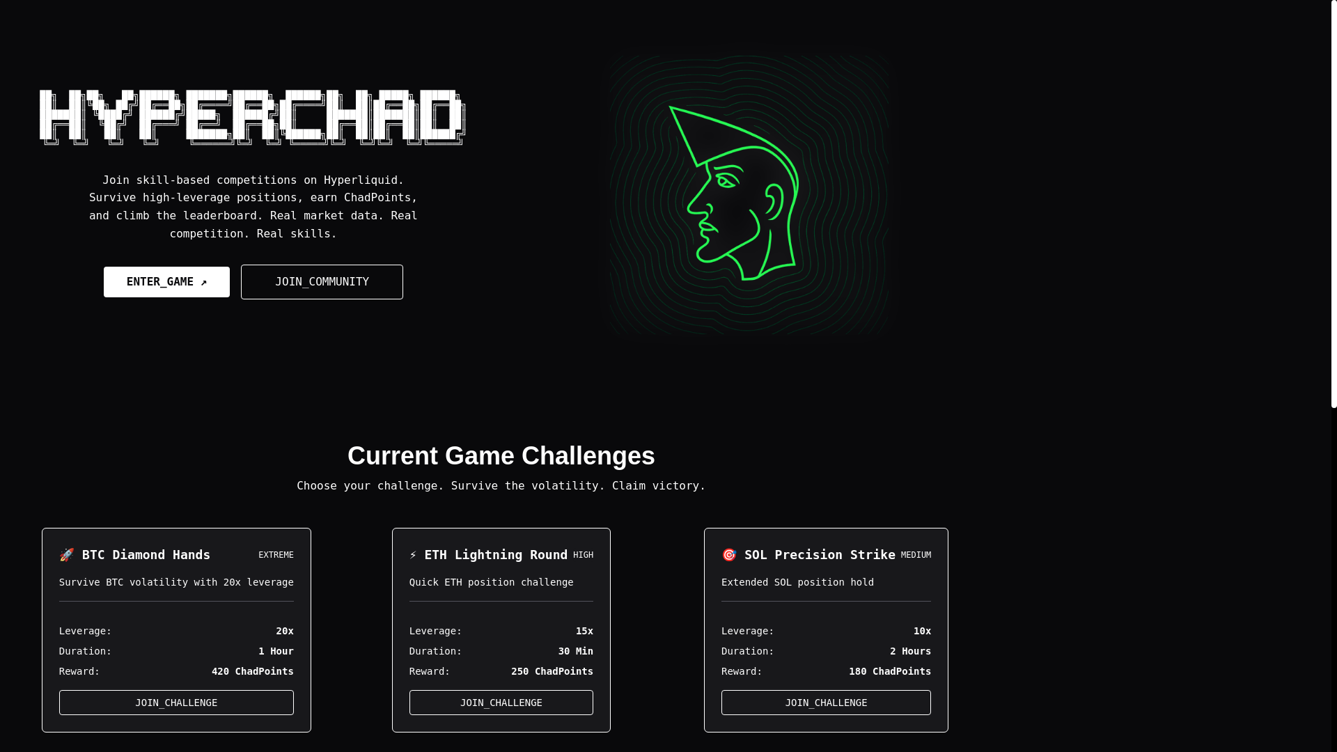 website screenshot of https://hyperchad.xyz/