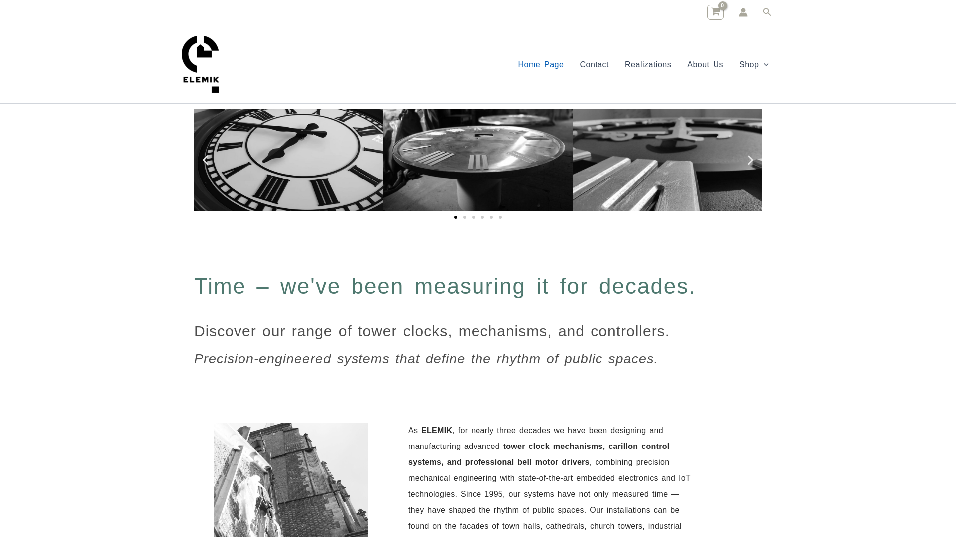 website screenshot of https://elemik.pl/