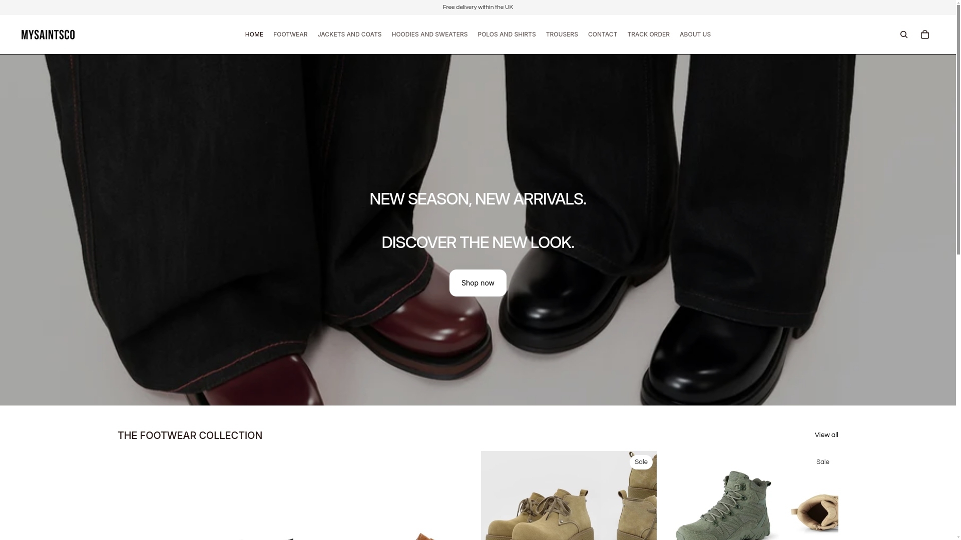 website screenshot of https://mysaintsco.com/