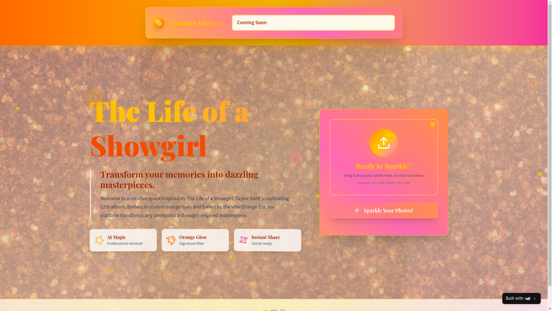 website screenshot of https://thelifeofashowgirl.xyz/