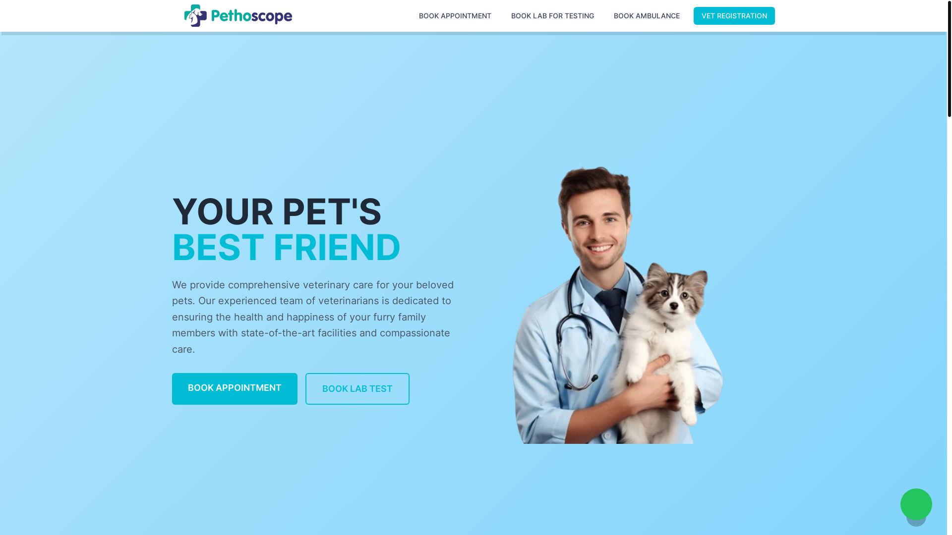 website screenshot of https://pethoscope.in/