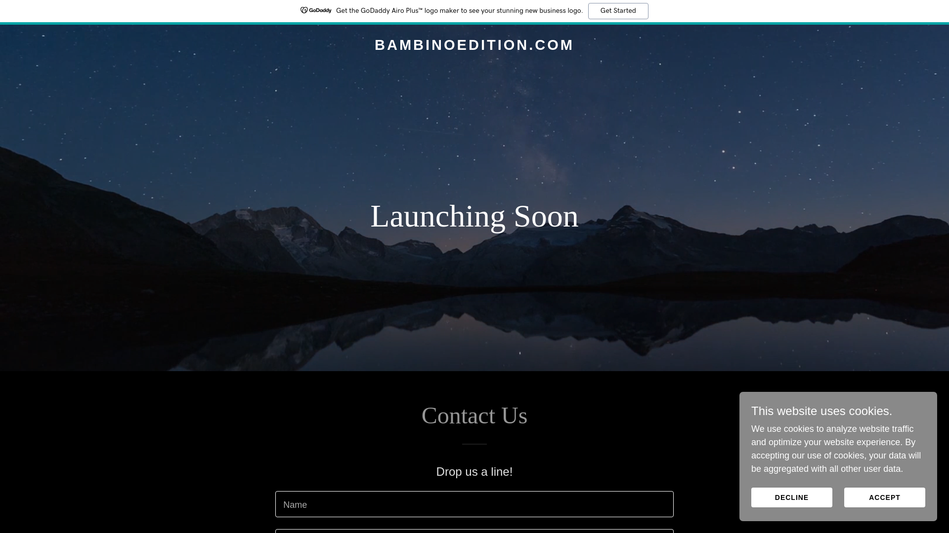 website screenshot of https://bambinoedition.com/