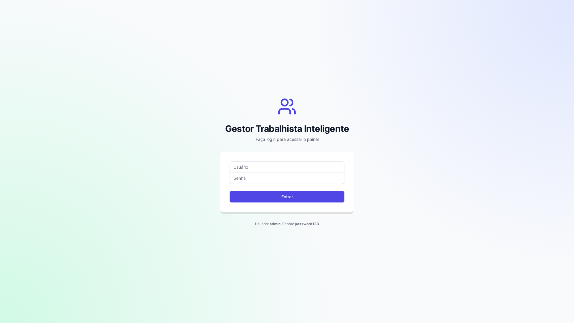 website screenshot of https://gestor-trabalhista-inteligente.pages.dev/