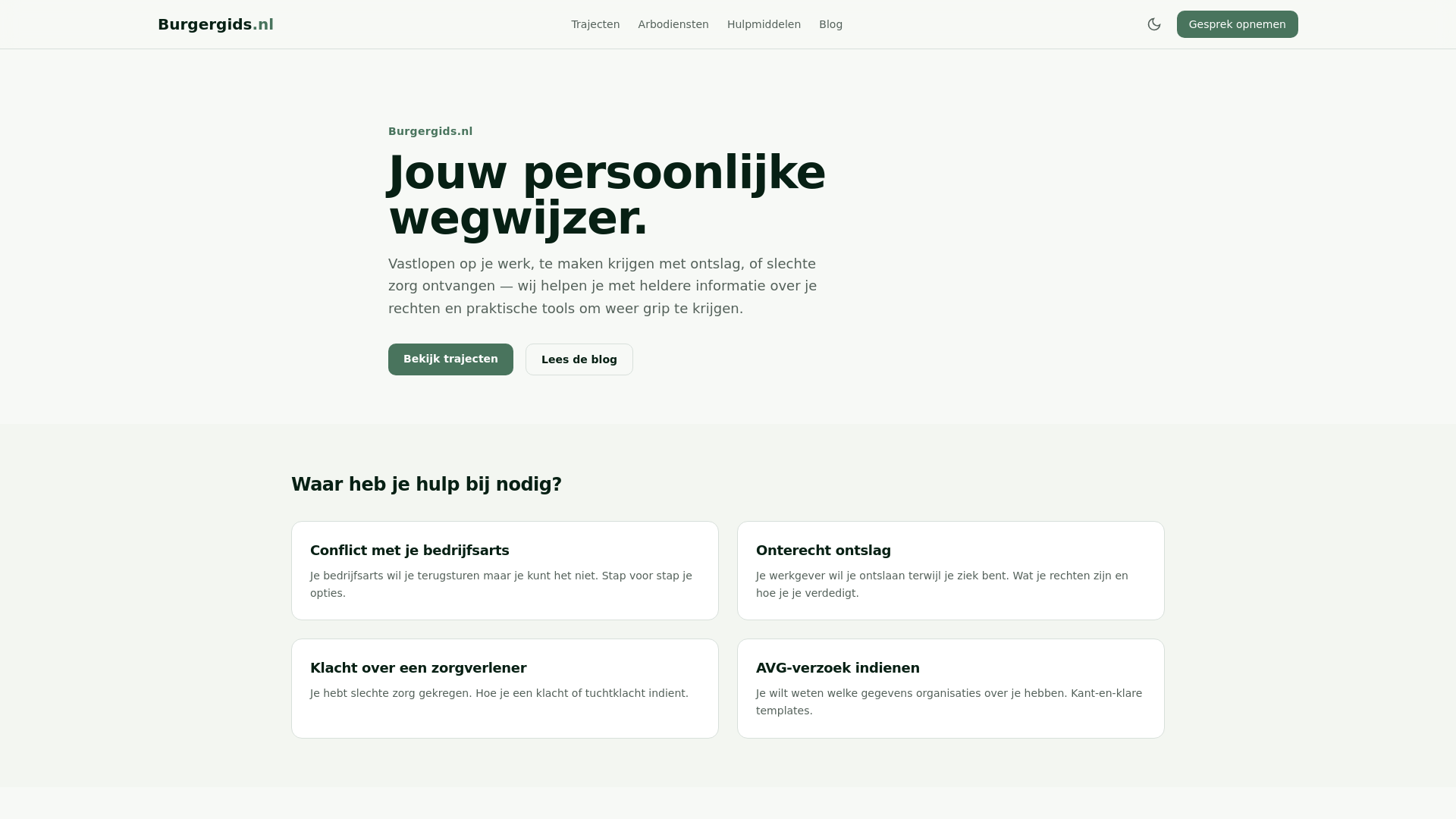 website screenshot of https://burgergids-site.pages.dev/