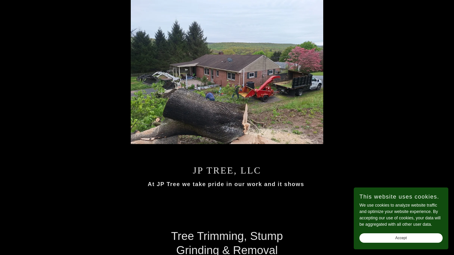 website screenshot of https://jptreetn.com