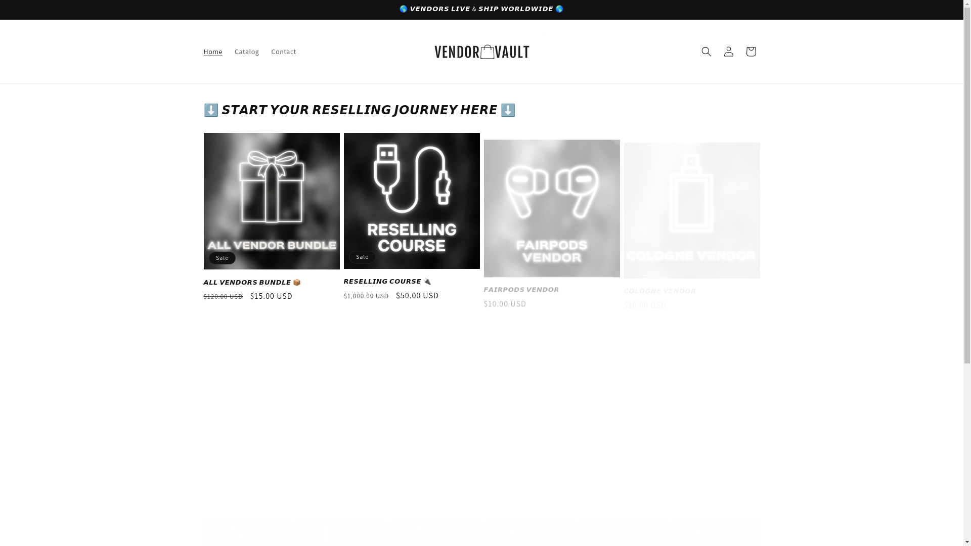 website screenshot of https://usavendor.store/