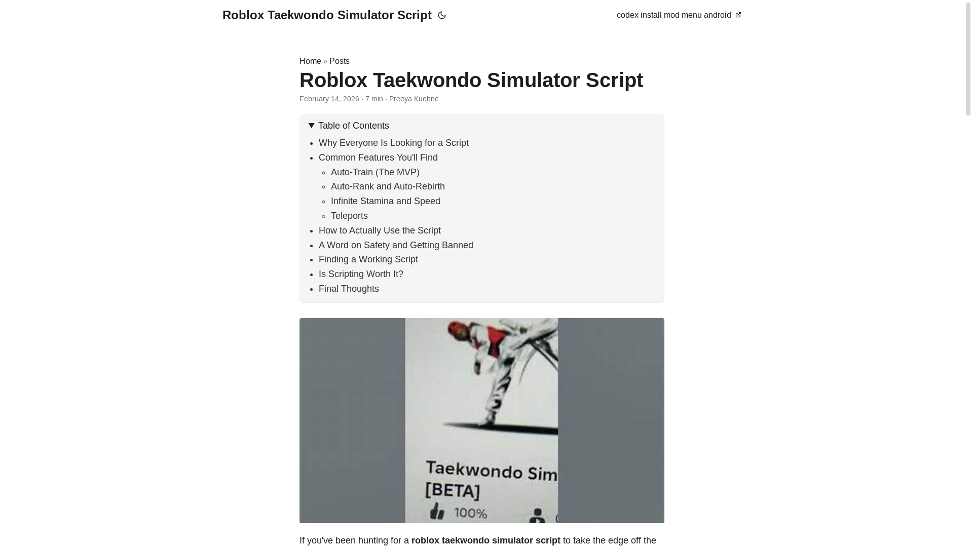 website screenshot of https://robloxtaekwondosimulatorscript.pages.dev/