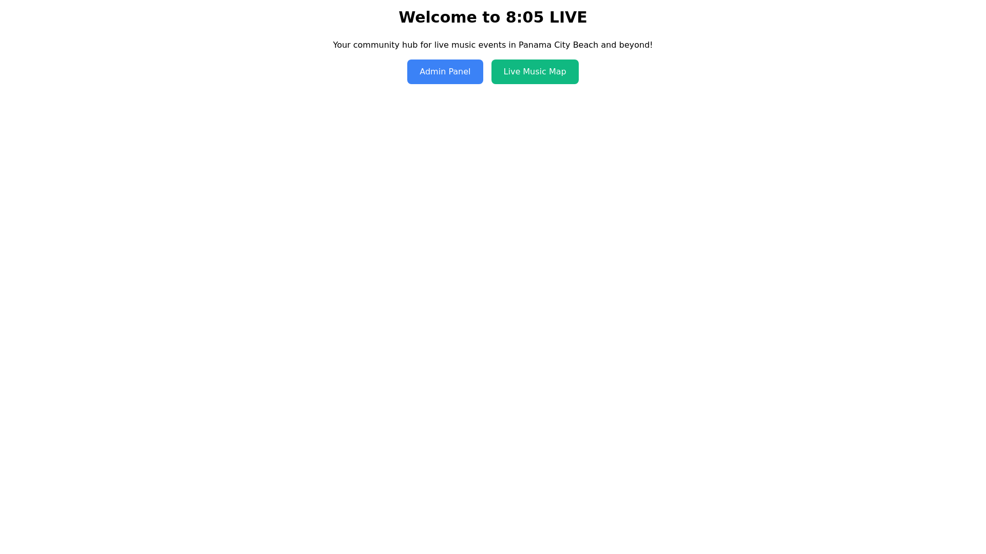 website screenshot of https://805livemusic.app/