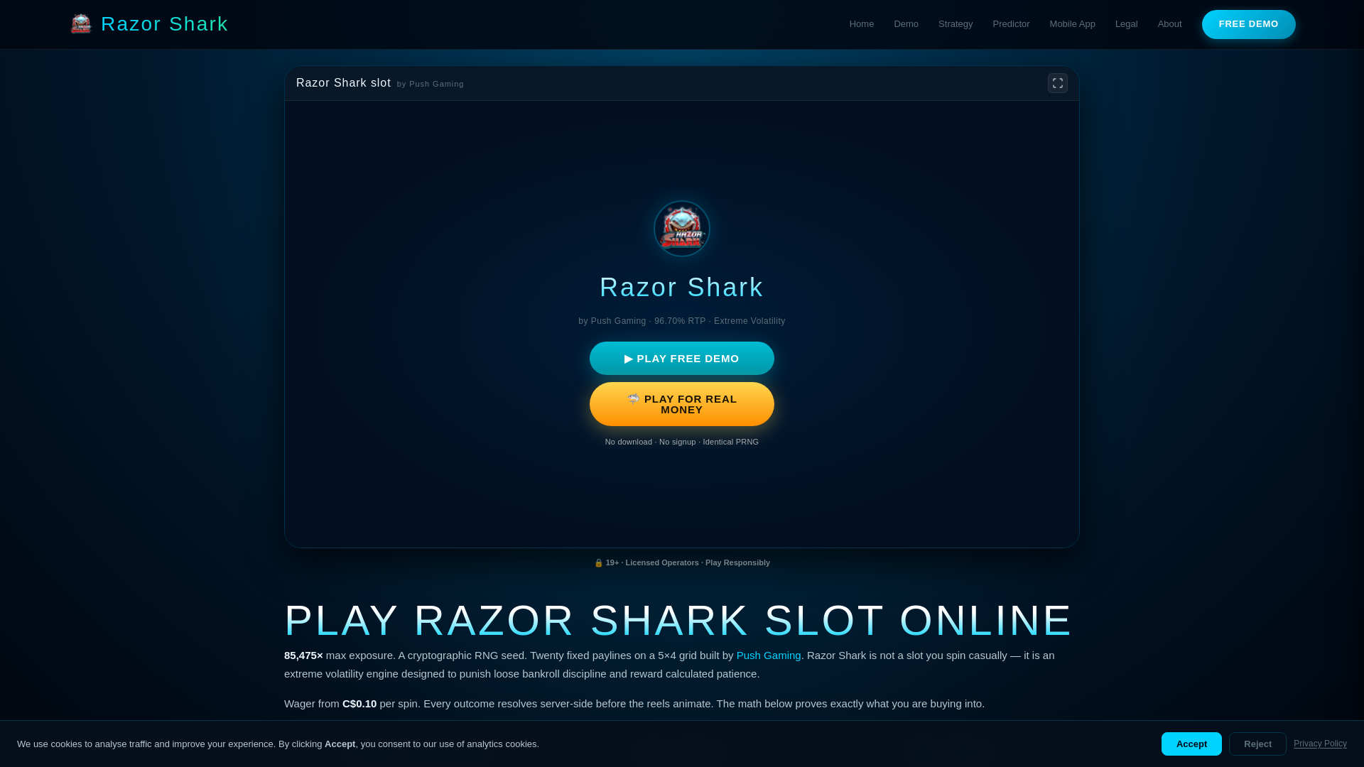 website screenshot of https://razorsharkca.pages.dev/