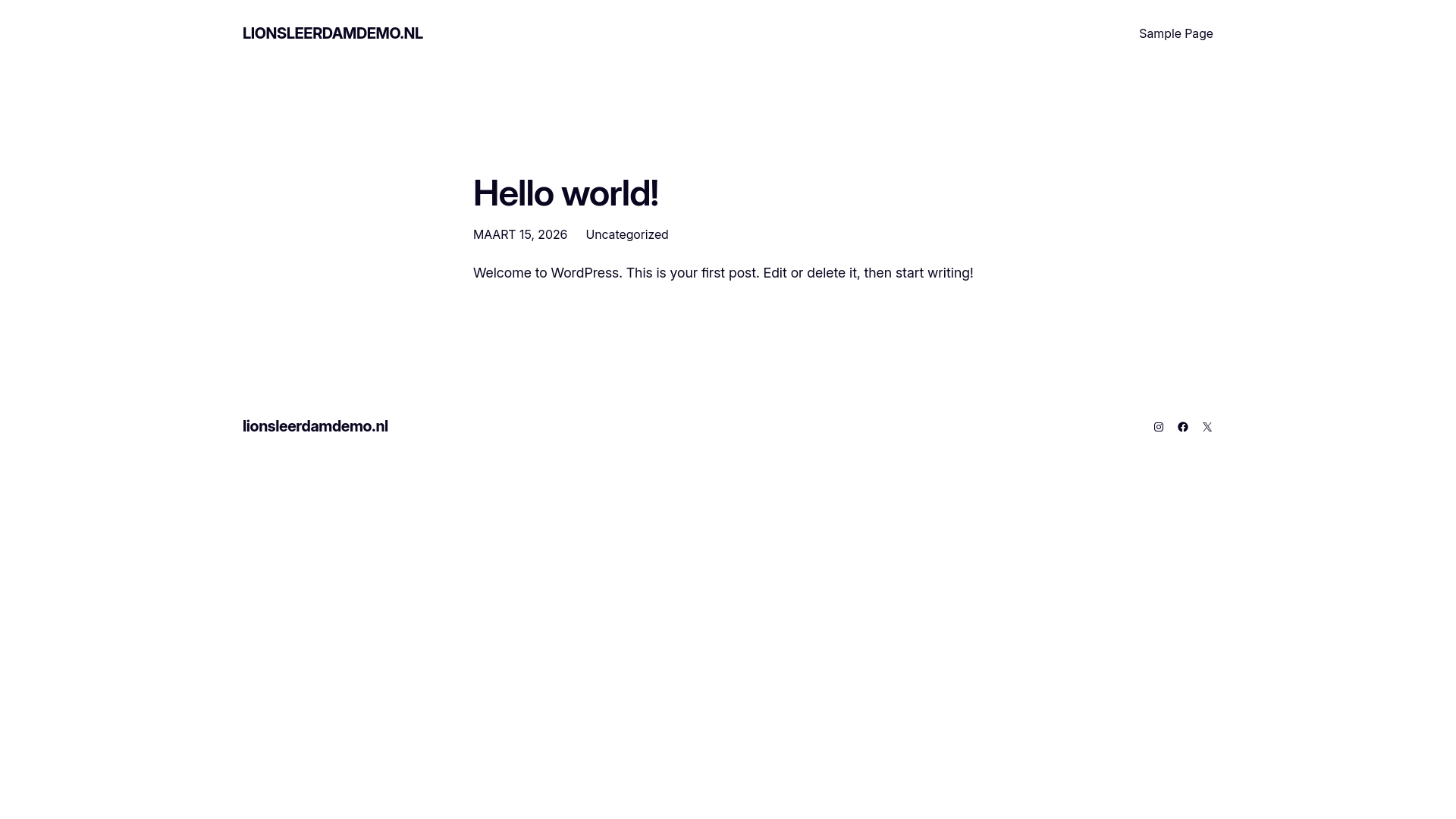 website screenshot of https://lionsleerdamdemo.nl/