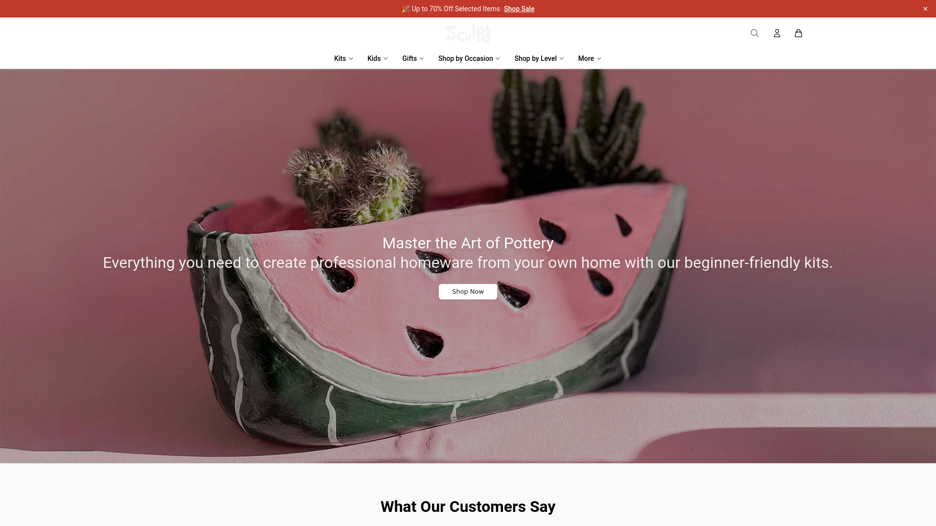 website screenshot of https://sculpdstore.shop