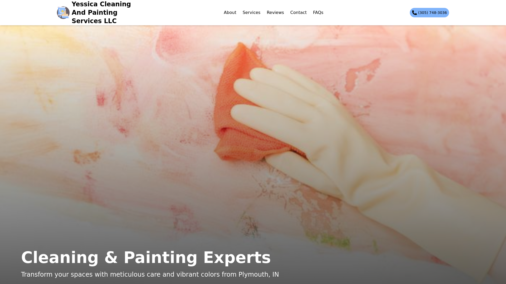 website screenshot of https://yessicacleaningpainting.com