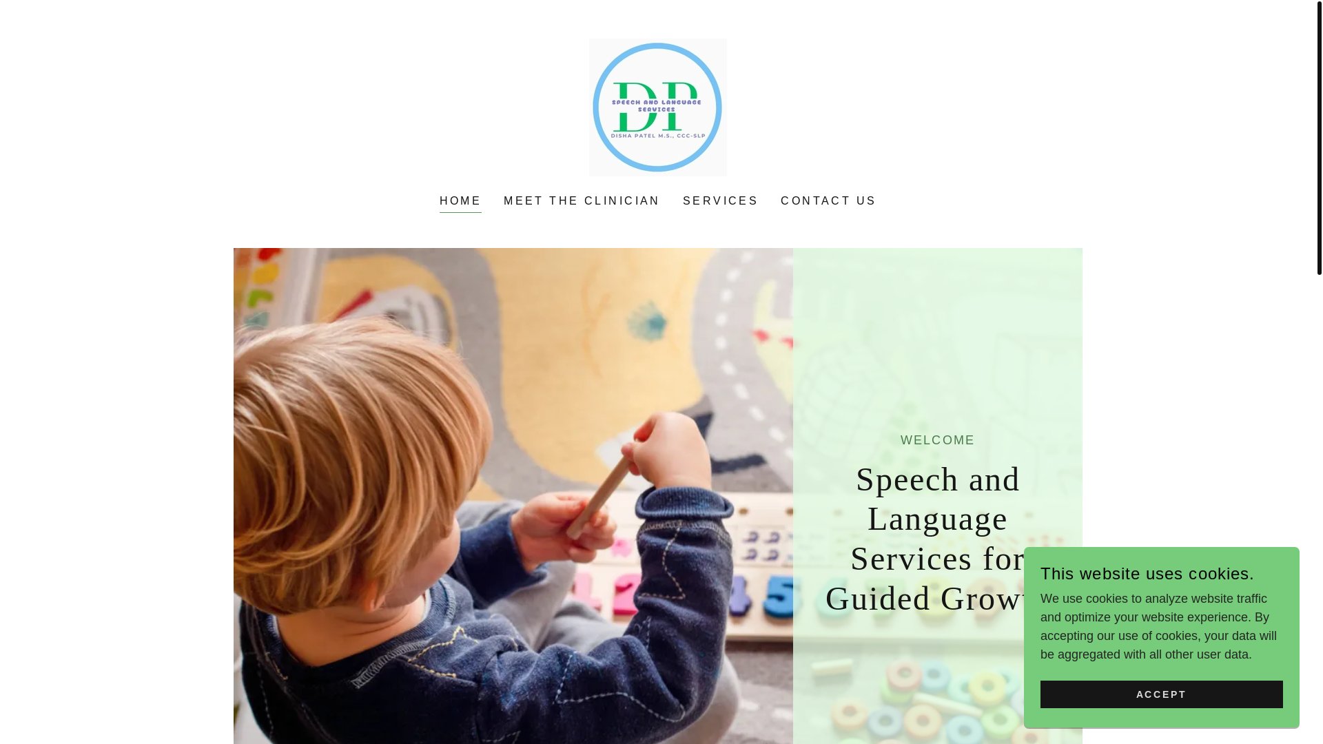 website screenshot of https://dpspeechandlanguage.com/