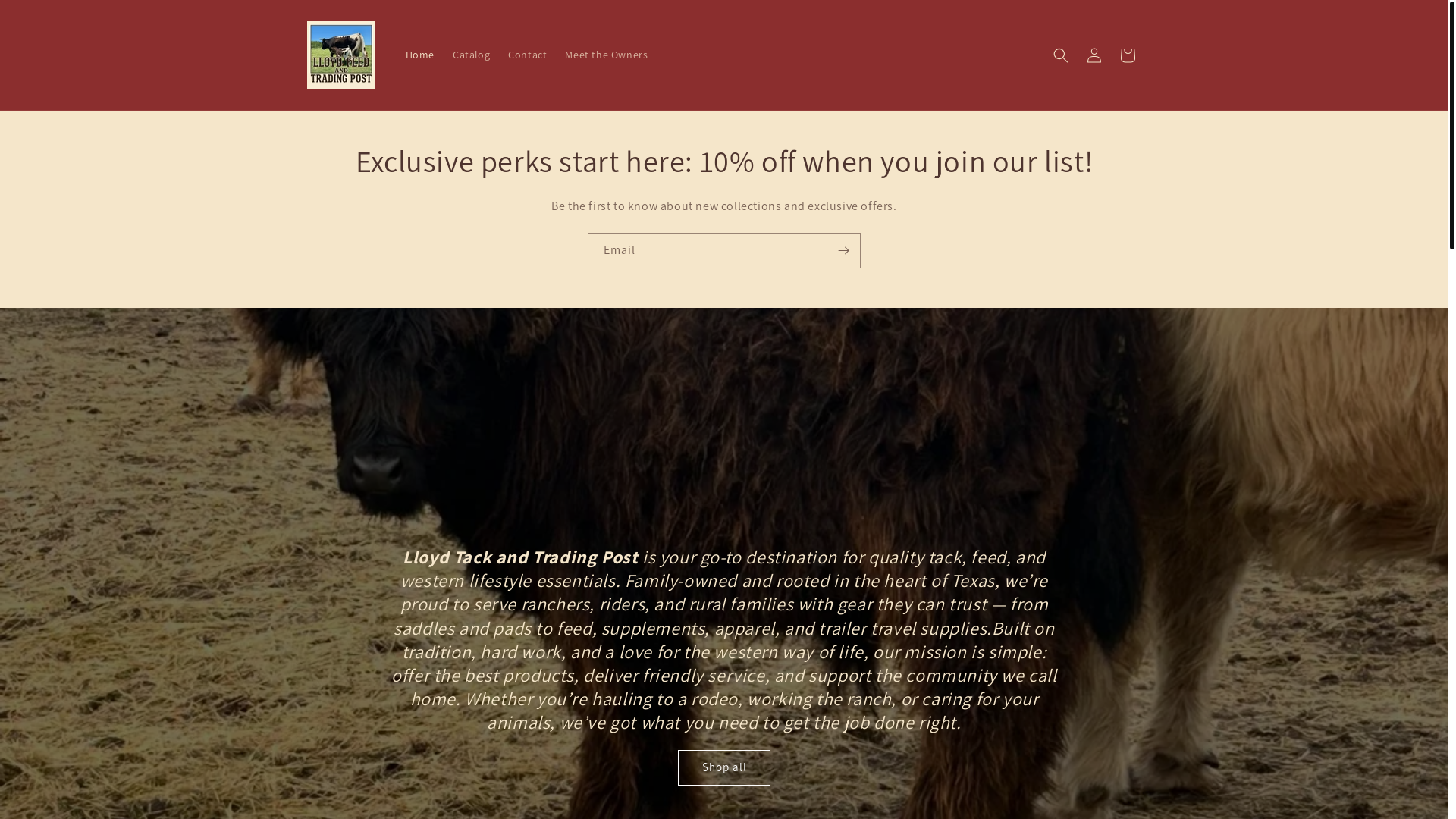 website screenshot of https://lloydfeedtradingpost.com/