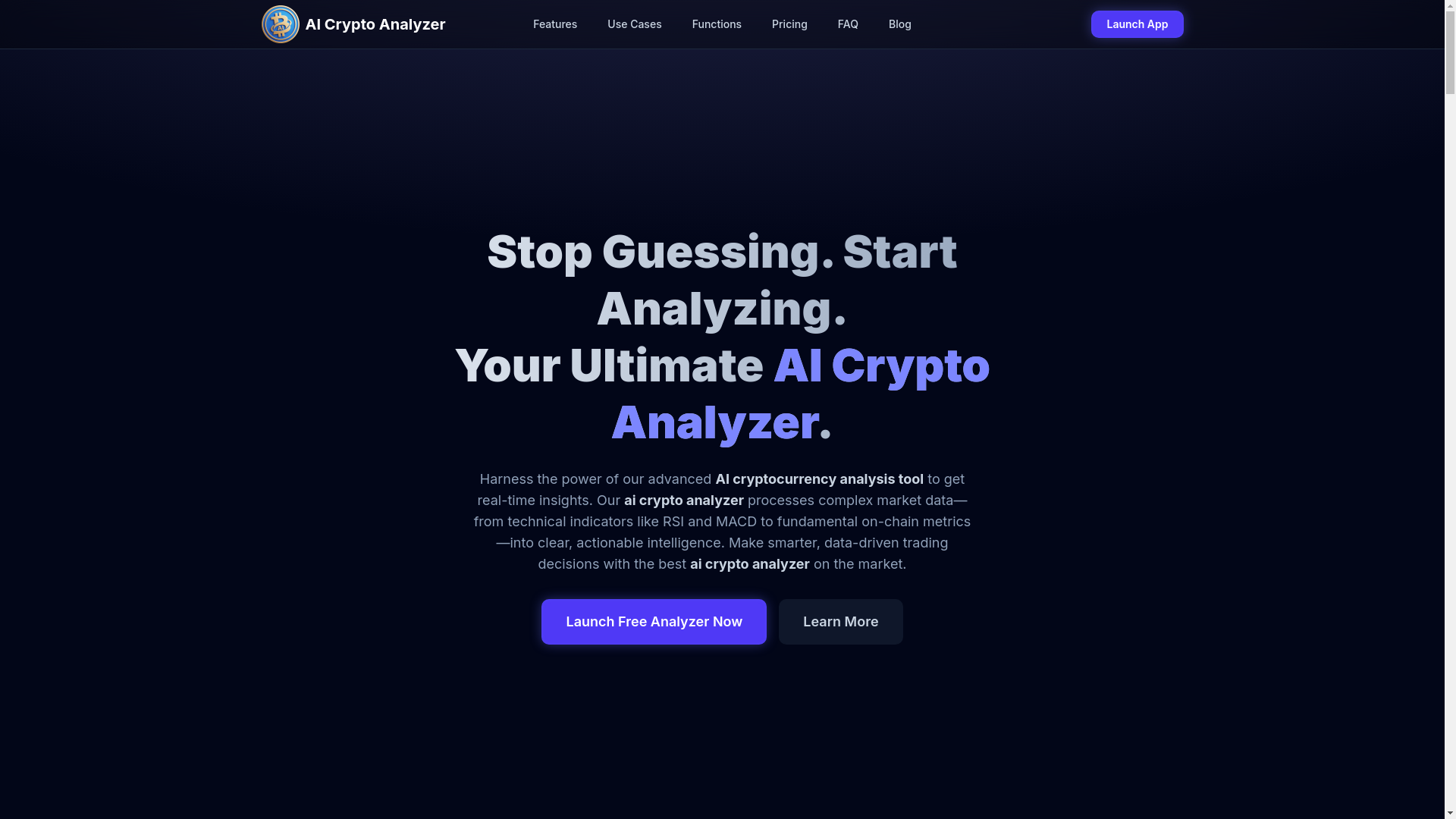 website screenshot of https://ai-crypto-analyzer.pages.dev/